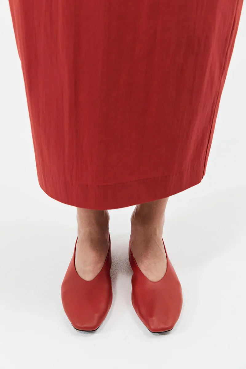 St. Agni Soft Glove Ballet Flat - Rosso - Image 3