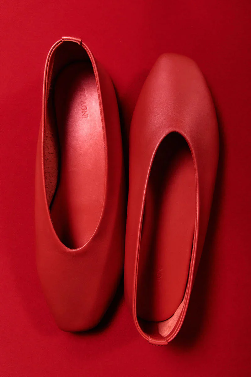 St. Agni Soft Glove Ballet Flat - Rosso - Image 7