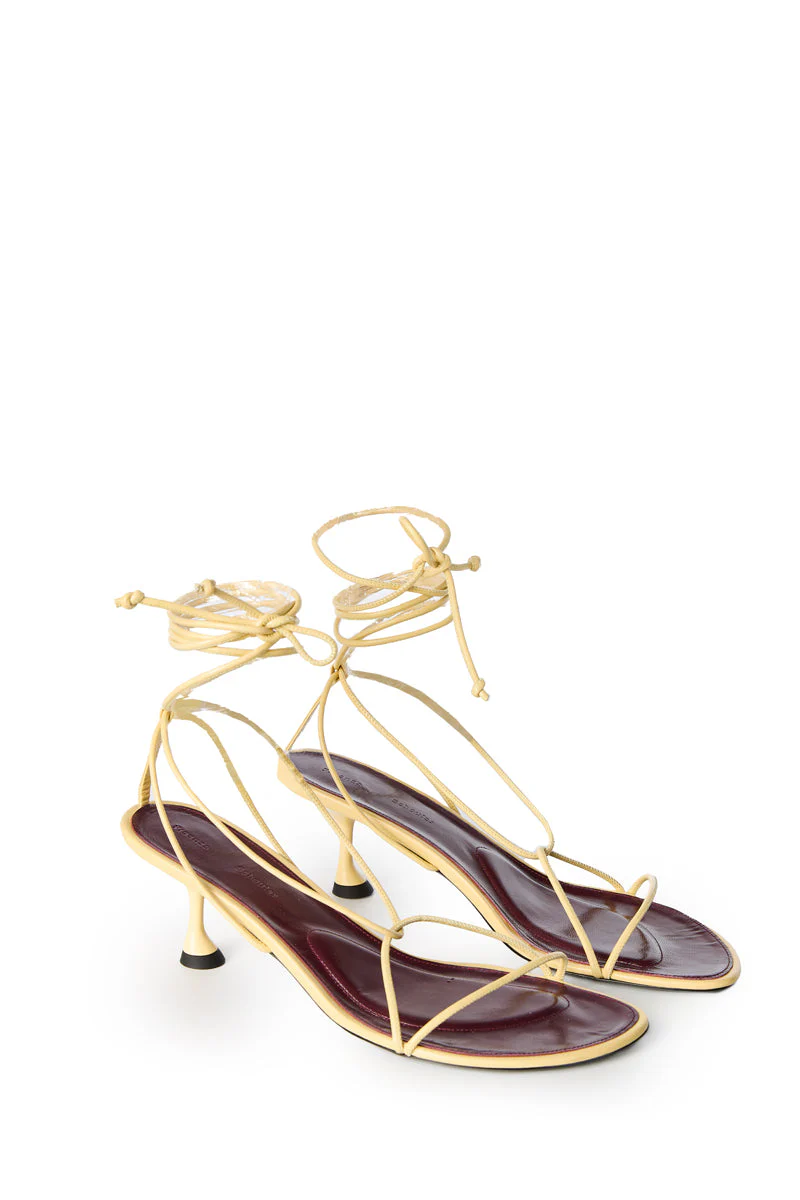 Proenza Schouler Tee Ankle Strap Sandals - Yellow - Image 2
