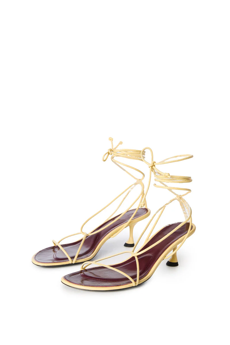 Proenza Schouler Tee Ankle Strap Sandals - Yellow - Image 3