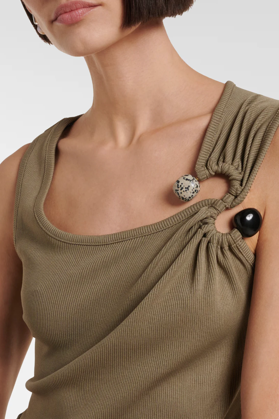 Christopher Esber S-Buckle Cowl Tank - Eucalypt - Image 5