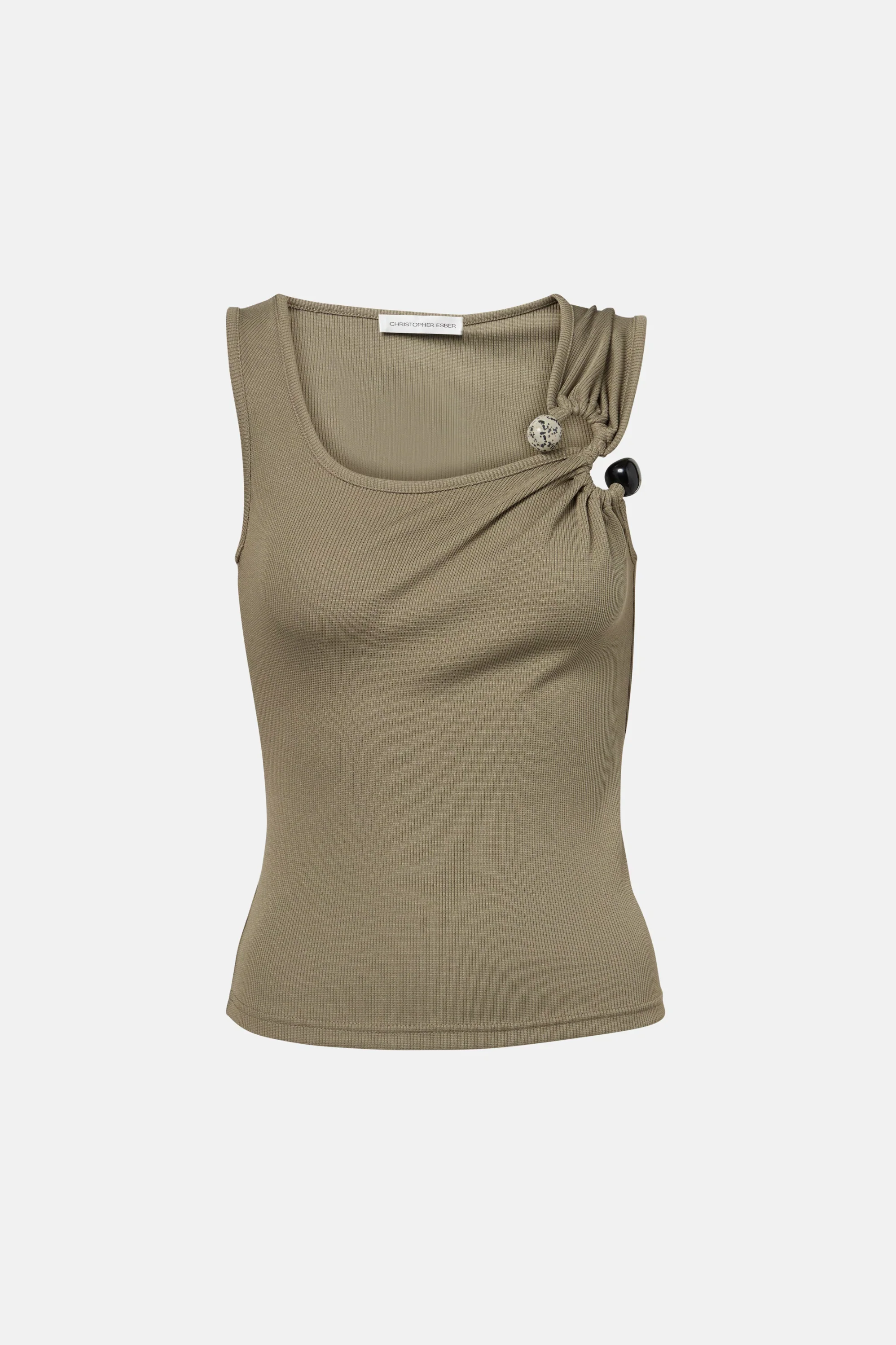 Christopher Esber S-Buckle Cowl Tank - Eucalypt - Image 6