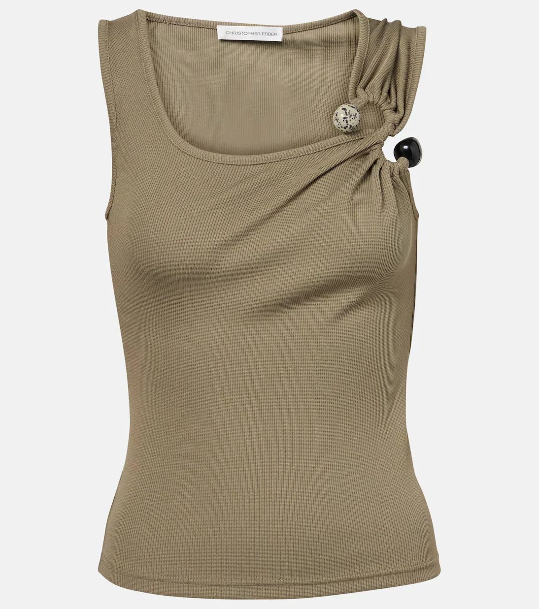 Christopher Esber S-Buckle Cowl Tank - Eucalypt - Image 7
