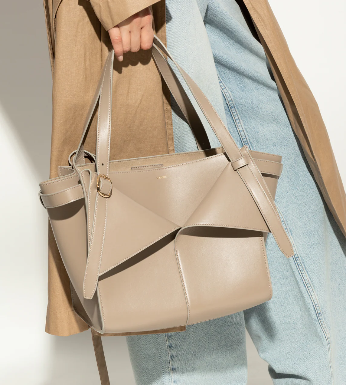 Coperni Belt Cabas Bag - Beige - Image 4