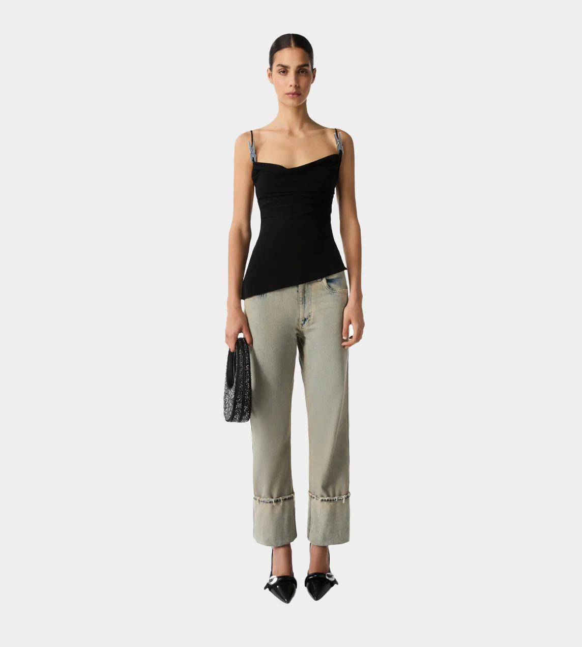 Coperni Draped Washing Clip Gala Top - Black - Image 3