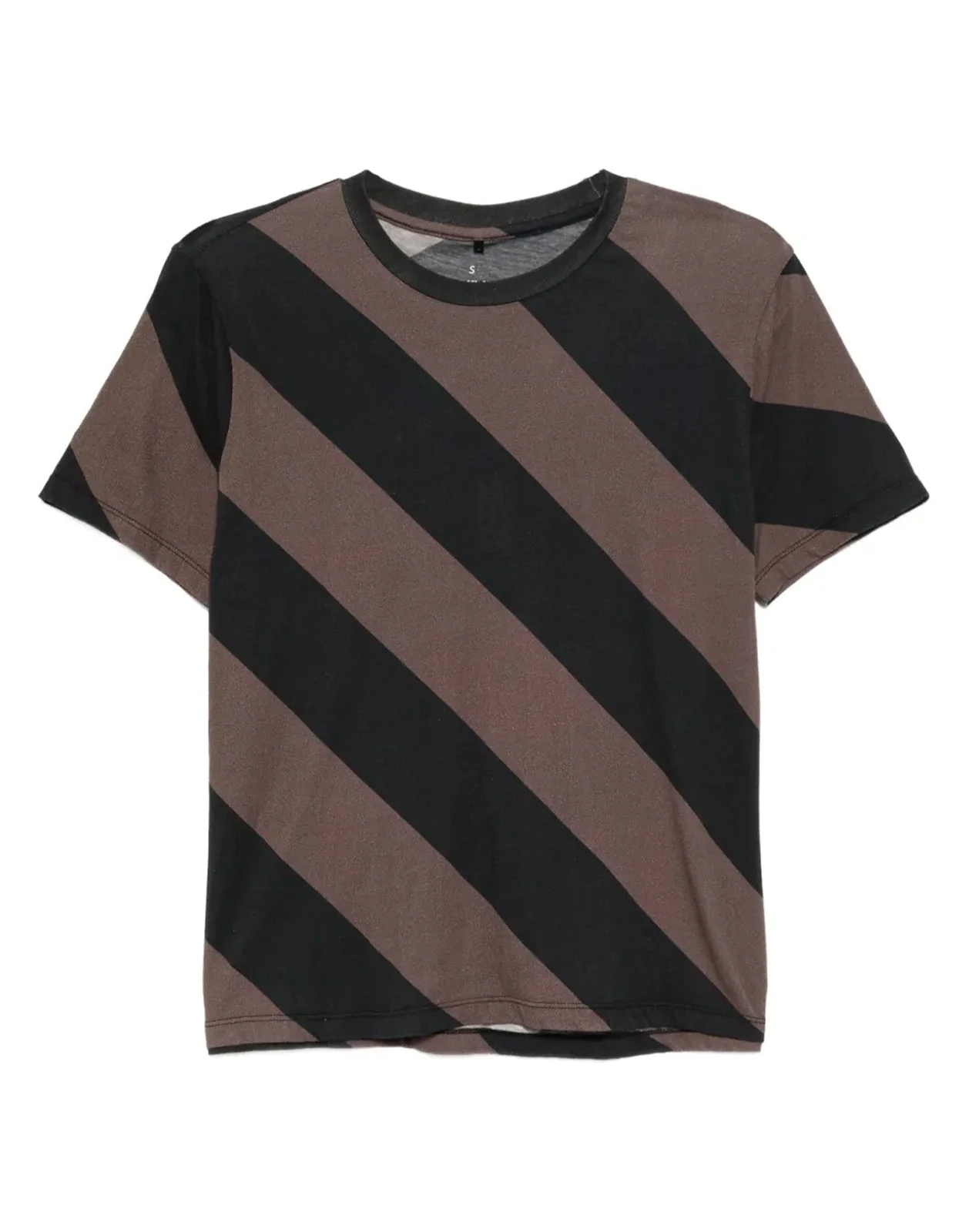 Cynthia Rowley Diagonal Stripe Tee - Black/Brown - Image 5