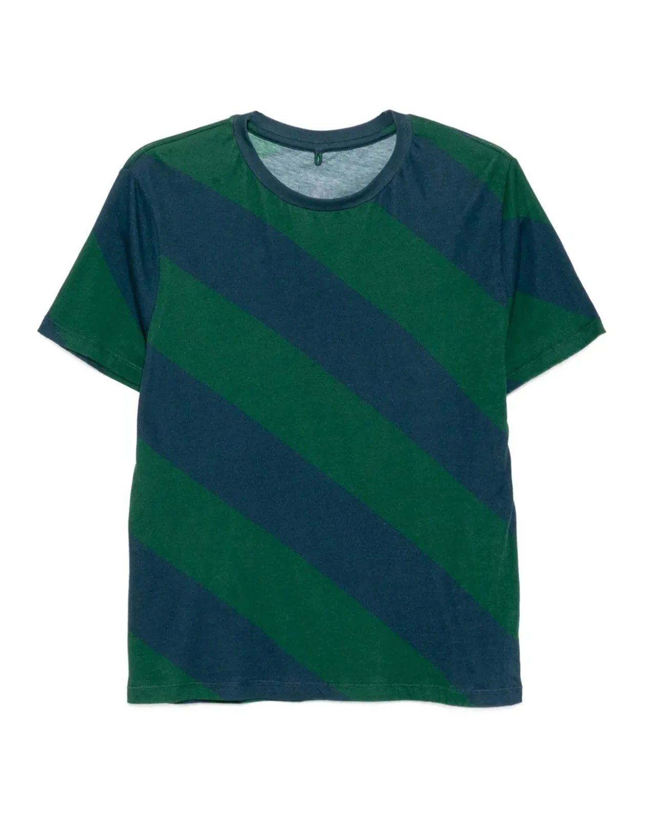 Cynthia Rowley Diagonal Stripe Tee - Green/Navy - Image 5
