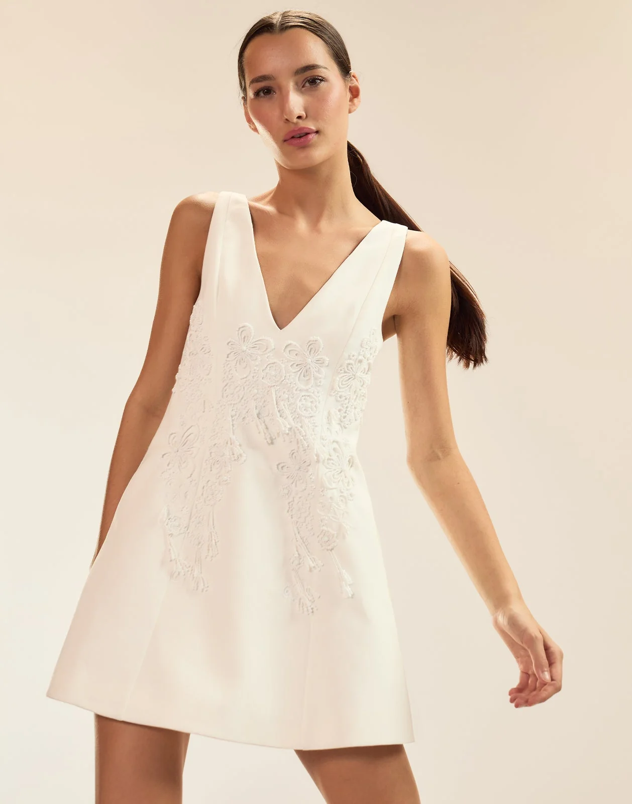 Cynthia Rowley Paloma Mini Dress - White - Image 2