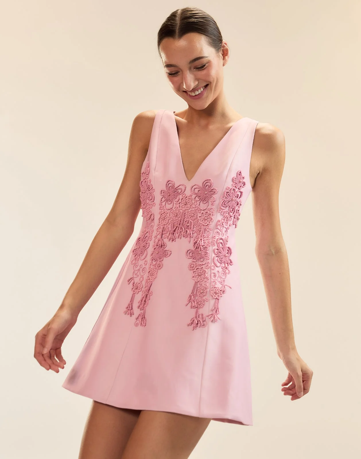 Cynthia Rowley Paloma Mini Dress - Pink - Image 6