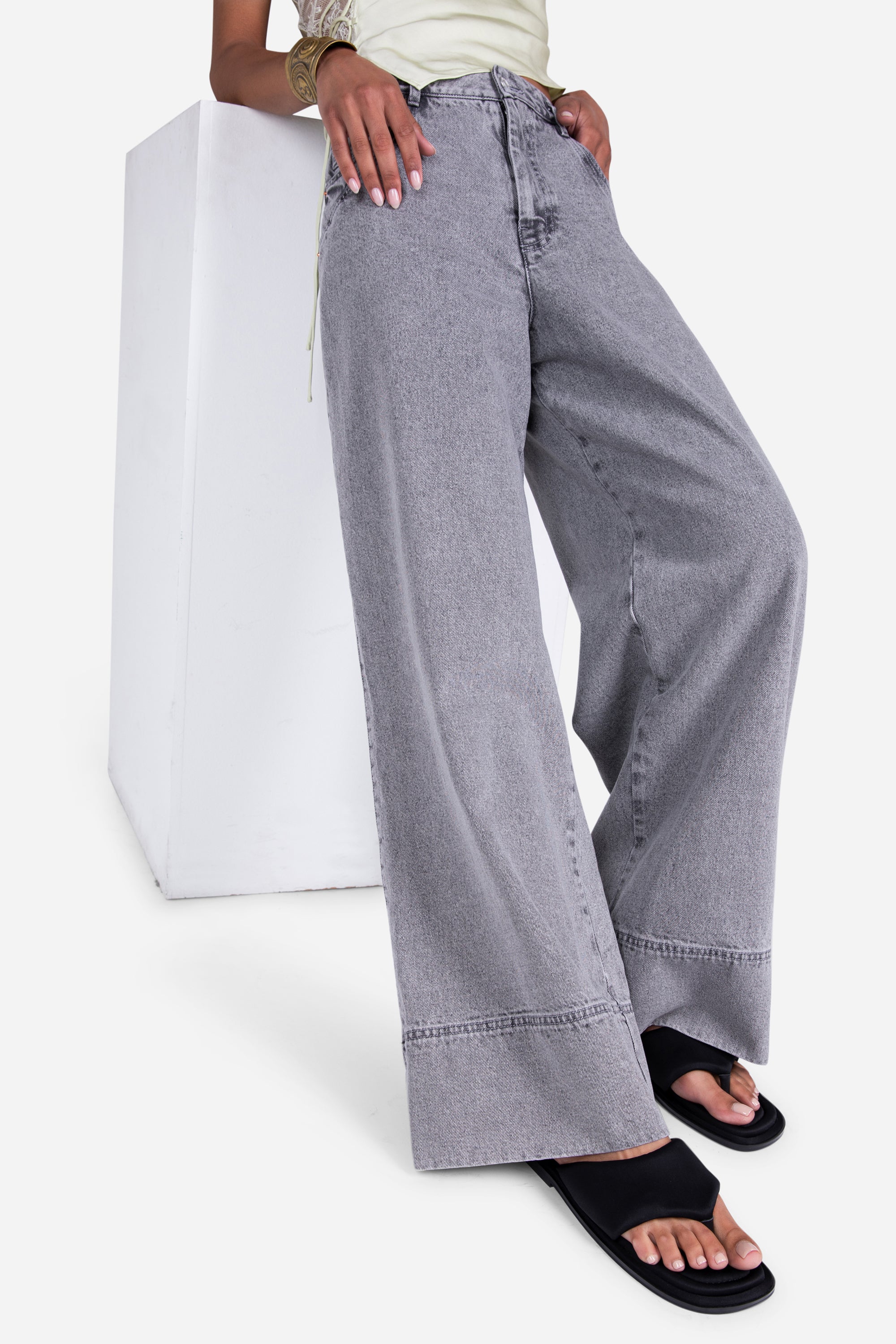 INTENTIONALLY __________. Seoul Vegan Neoprene Thong Sandal - Image 2