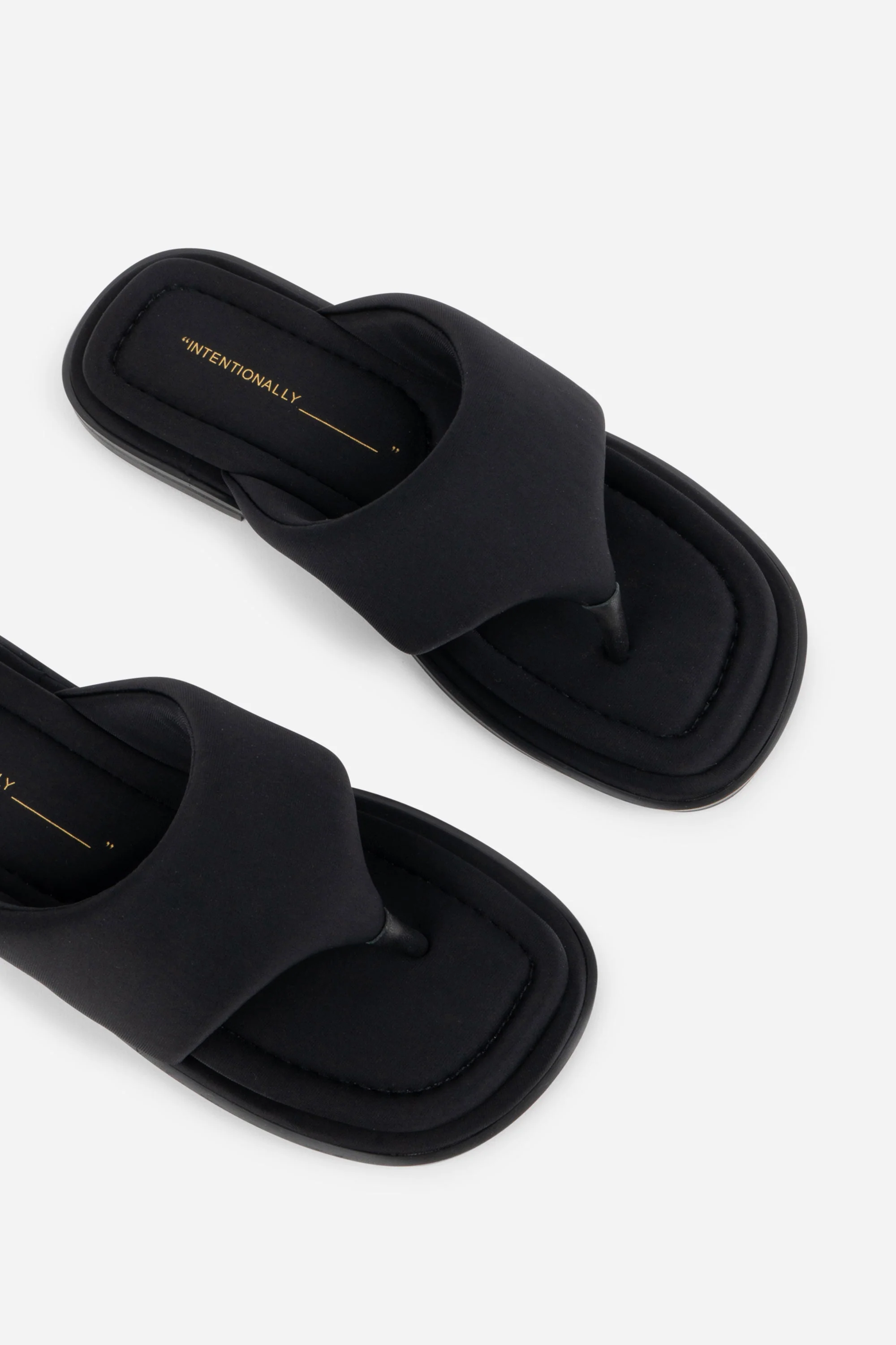 INTENTIONALLY __________. Seoul Vegan Neoprene Thong Sandal - Image 4