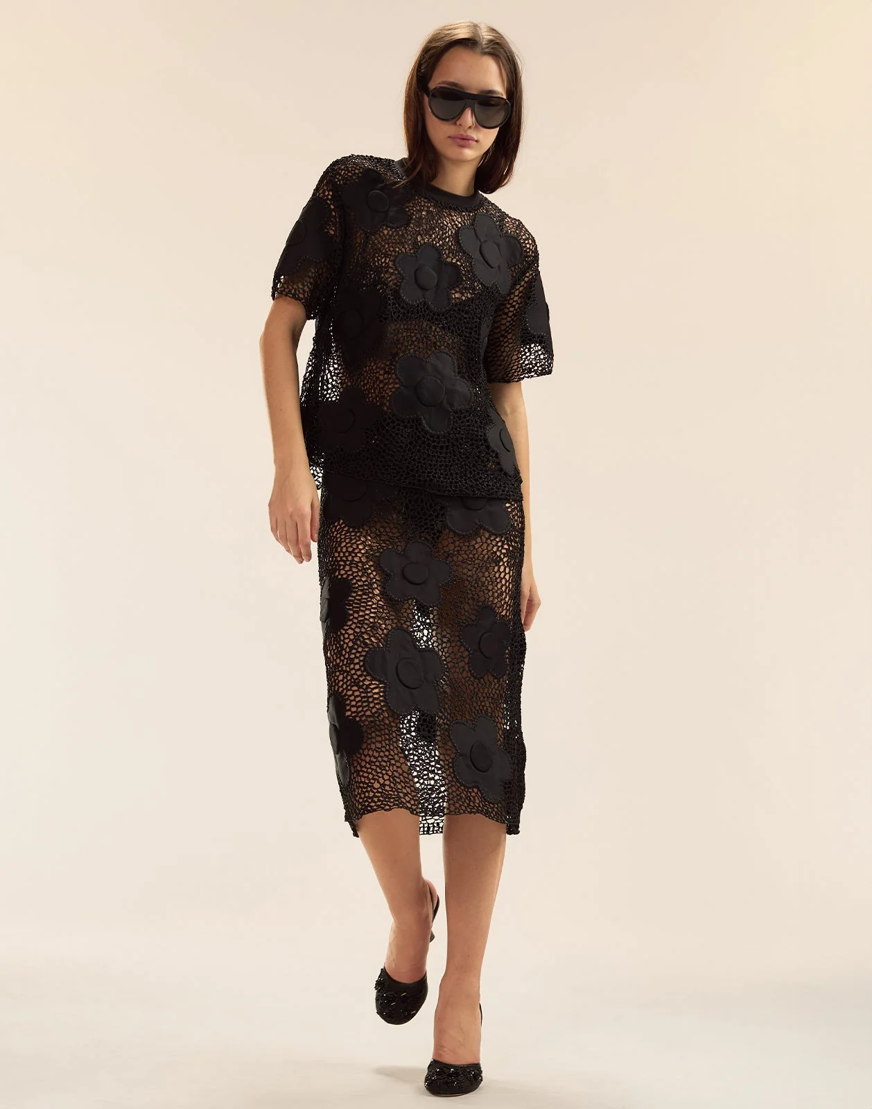 Cynthia Rowley Ibiza Crochet Skirt - Black - Image 4