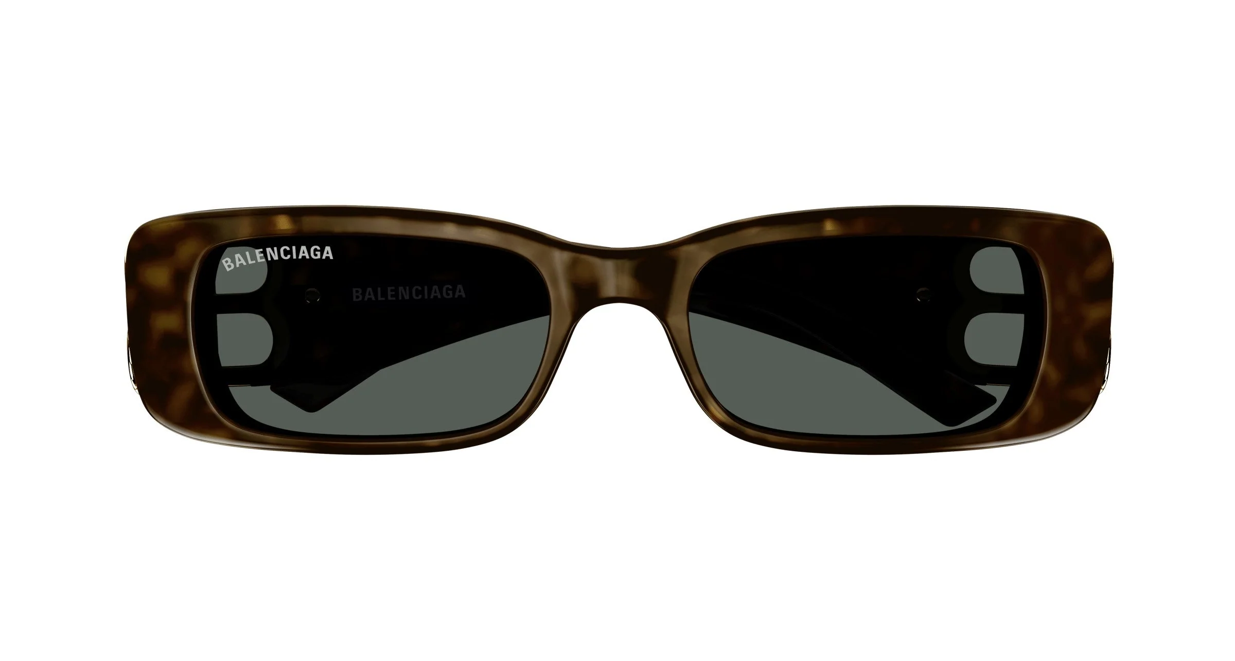 Balenciaga Dynasty Rectangle Sunglasses - Havana/Gold - Image 2