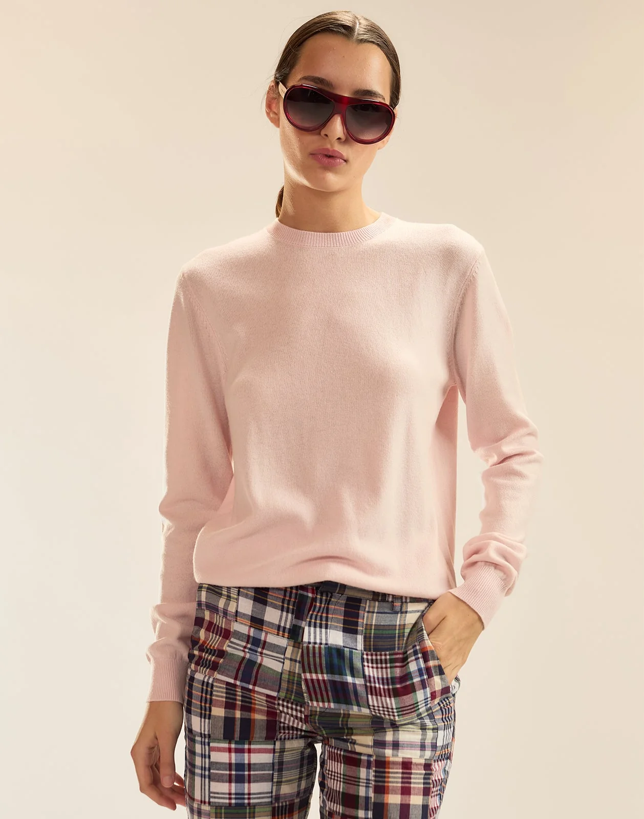 Cynthia Rowley Elea Wool Cashmere Sweater - Light Pink - Image 2