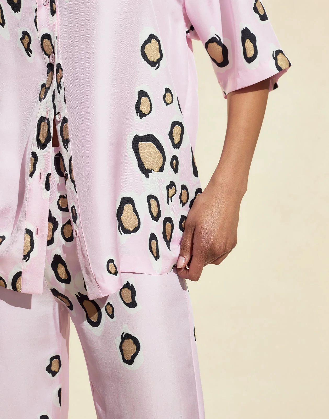 Cynthia Rowley Amalfi Camp Shirt - Pink Gold - Image 5