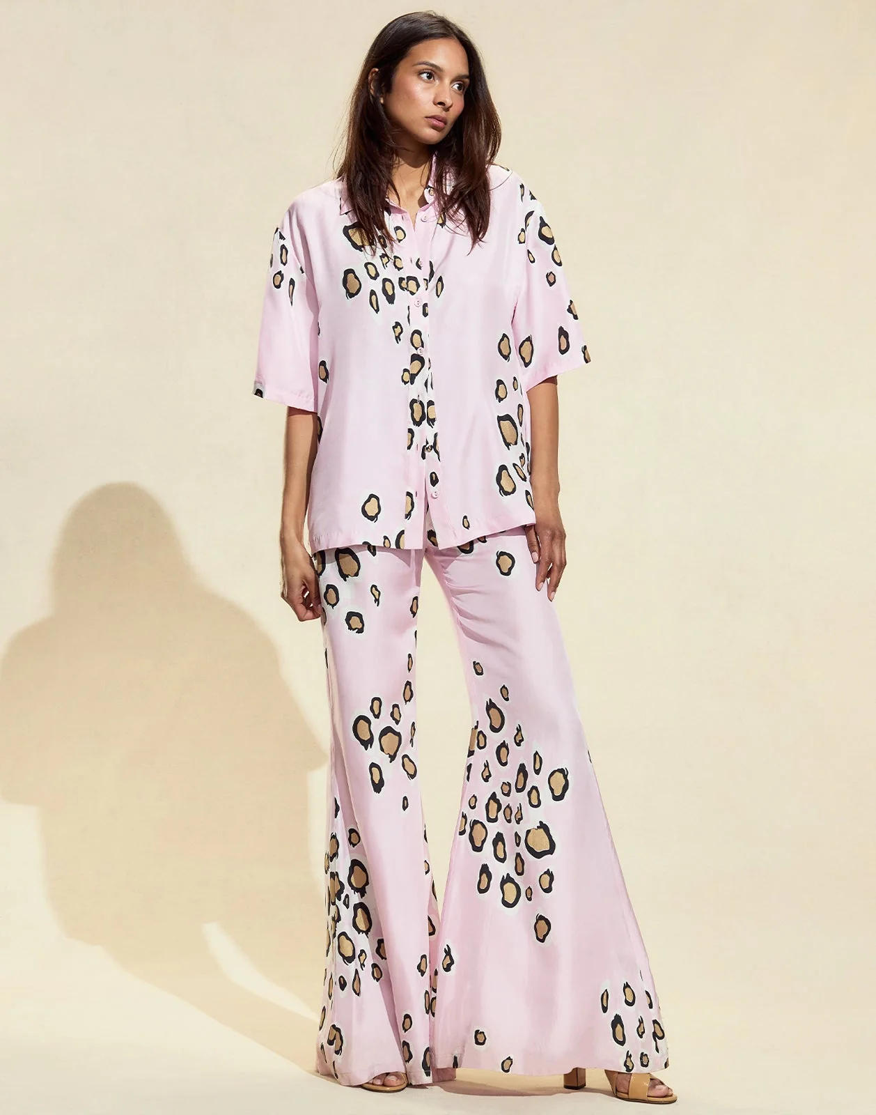 Cynthia Rowley Amalfi Flare Pant - Pink Gold - Image 3