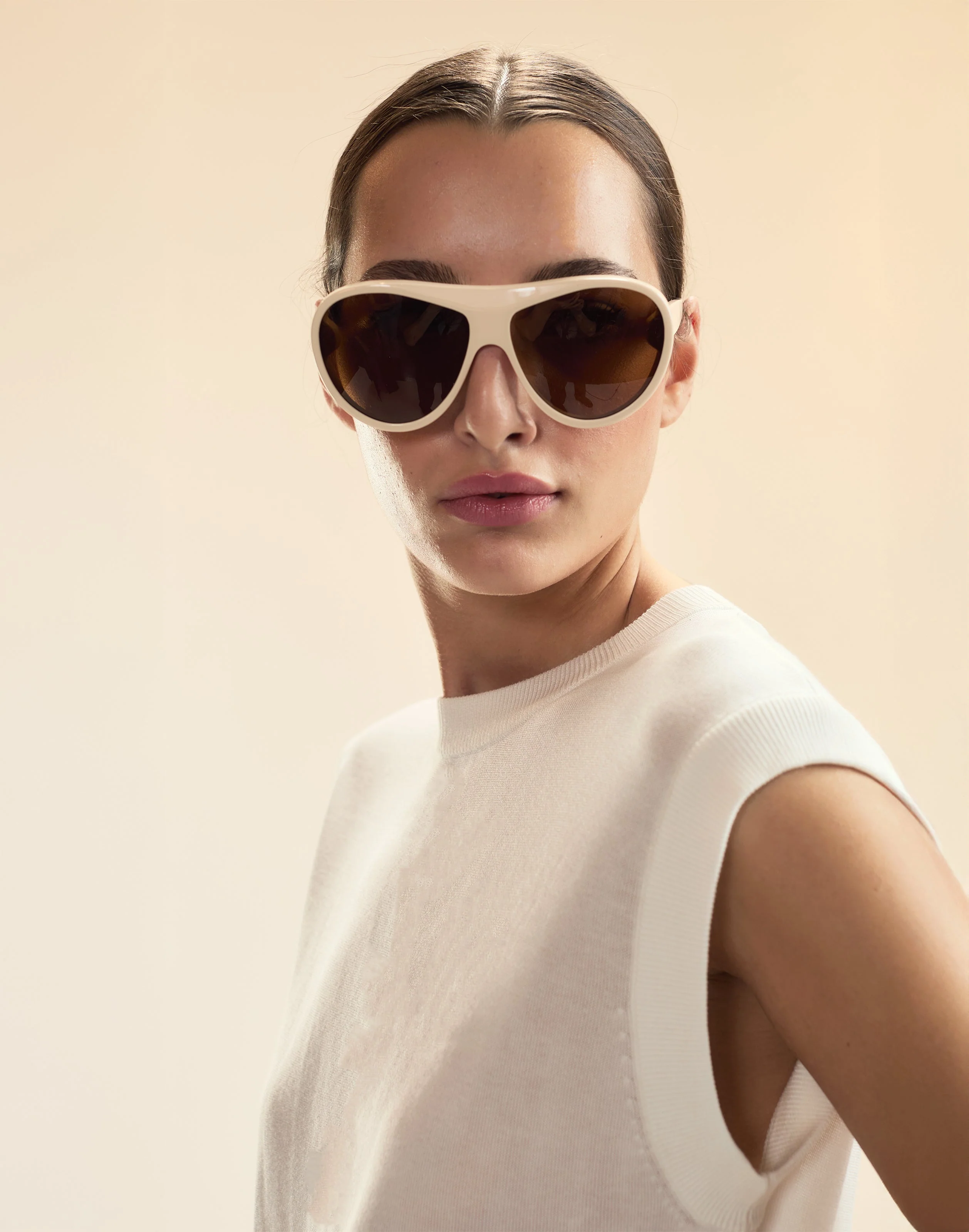 Cynthia Rowley x Illesteva Sunglasses - Cream - Image 3