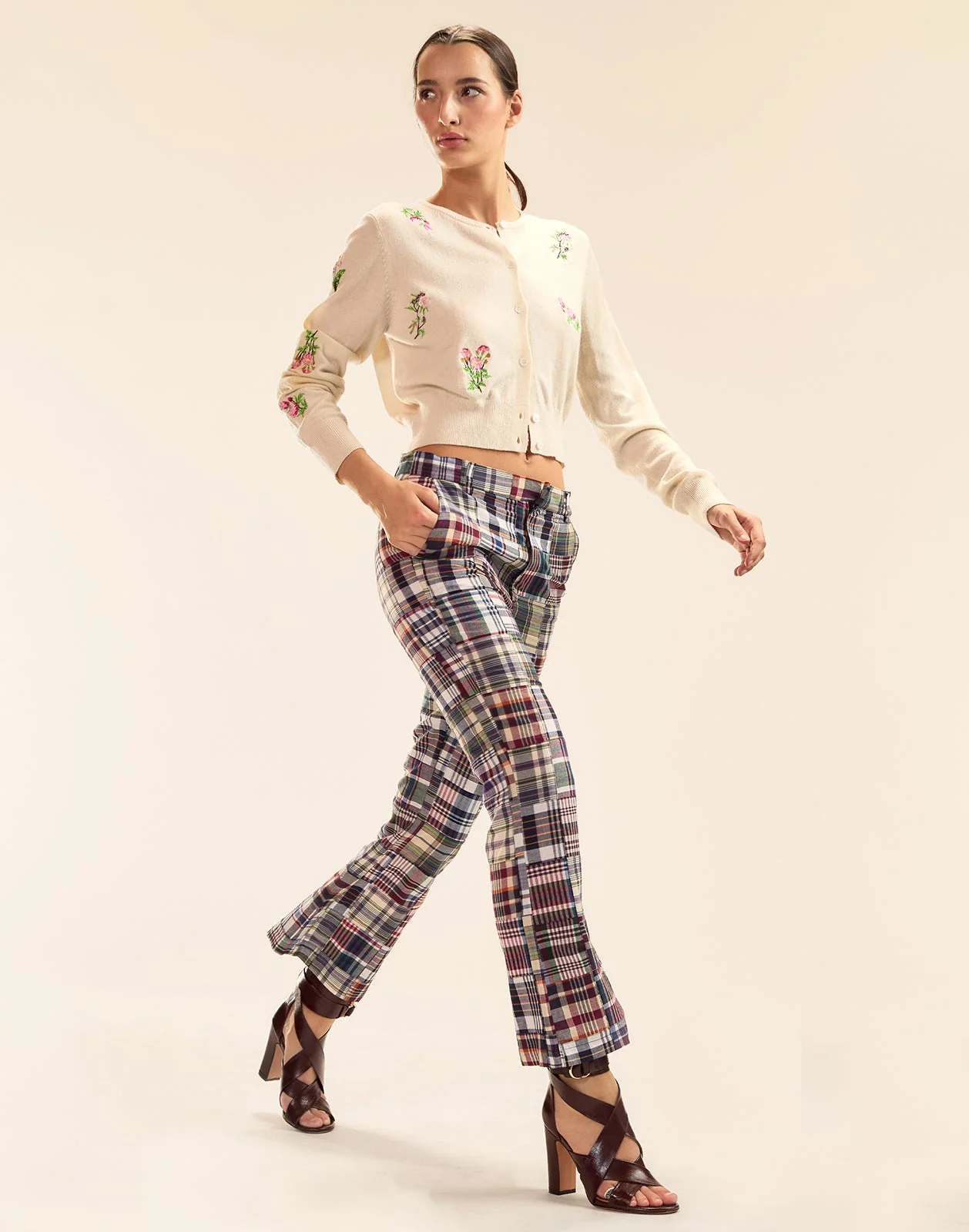 Cynthia Rowley Forget Me Not Cardigan - White Multi - Image 2
