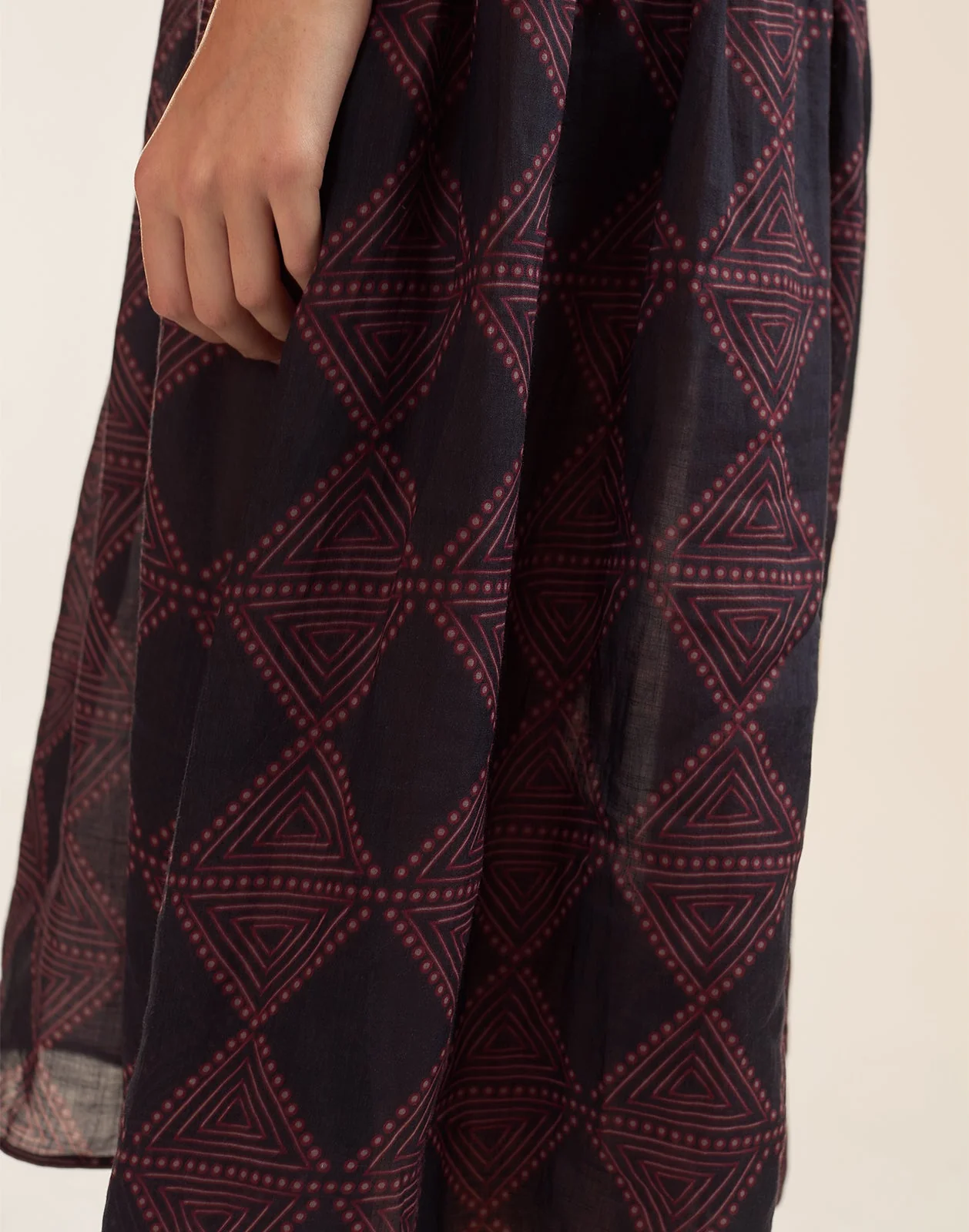 Cynthia Rowley Tulum Ramie Dress - NAVRED - Image 5