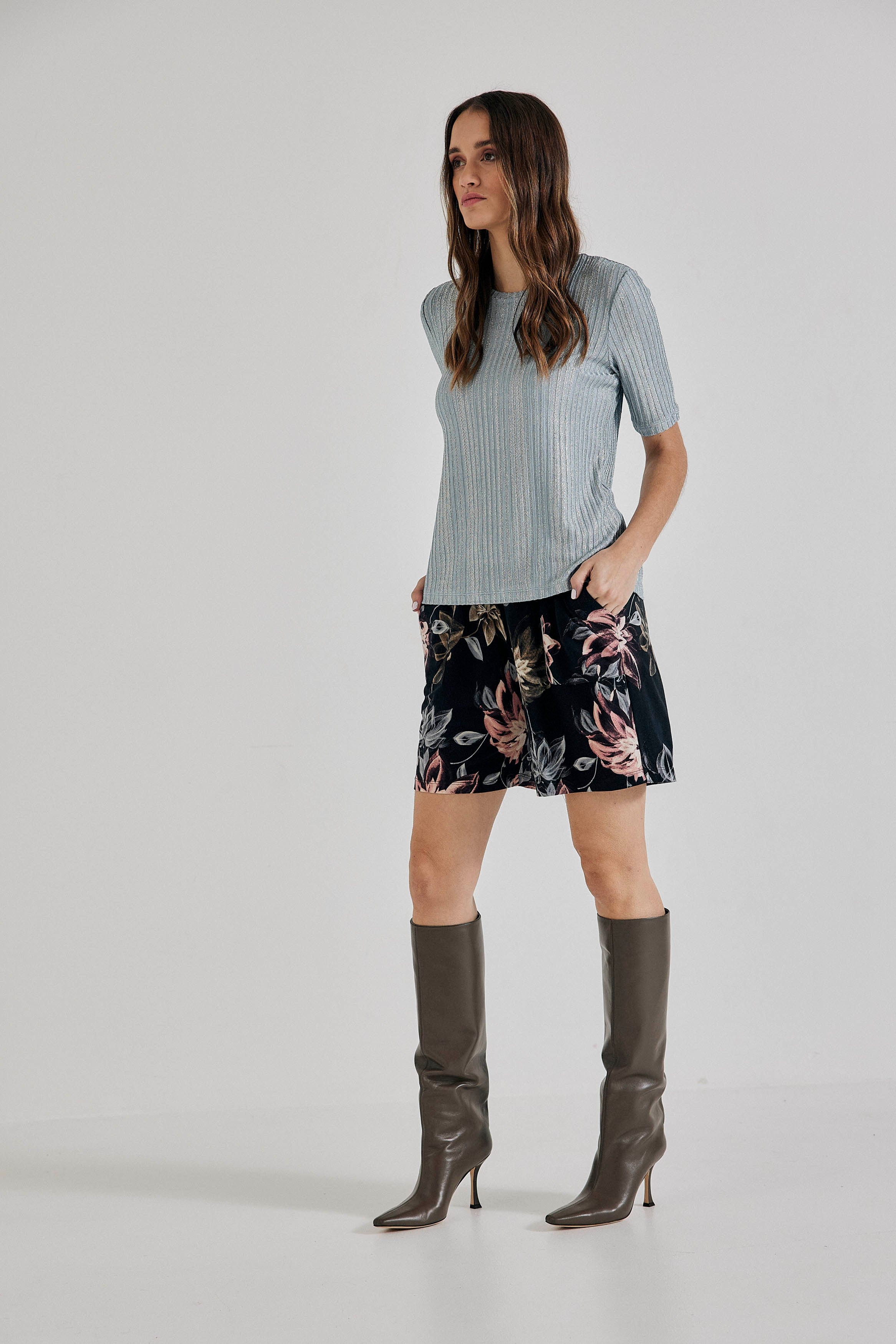 Lindsay Nicholas New York Floral Jersey Short - Image 2