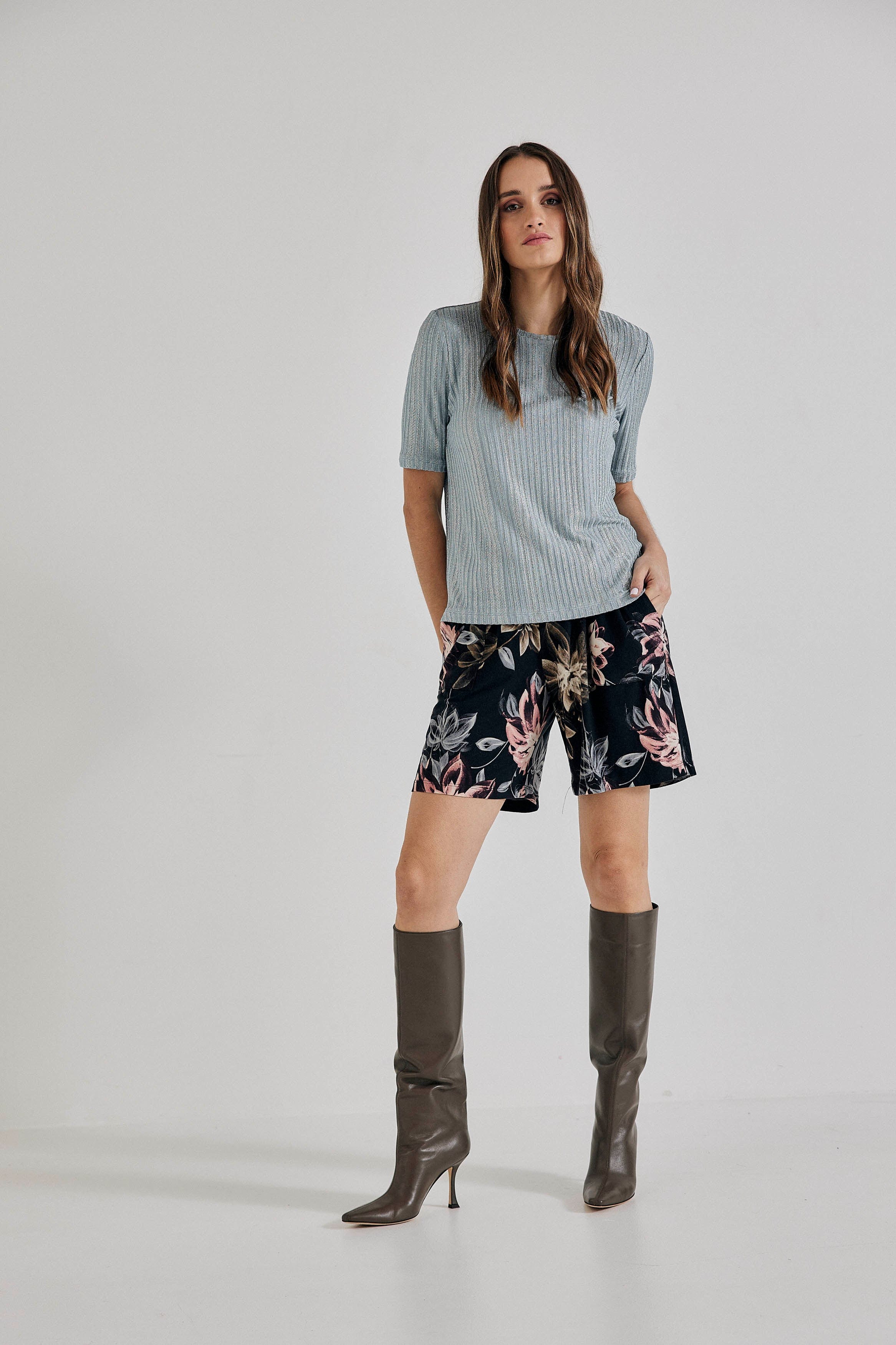 Lindsay Nicholas New York Floral Jersey Short - Image 5