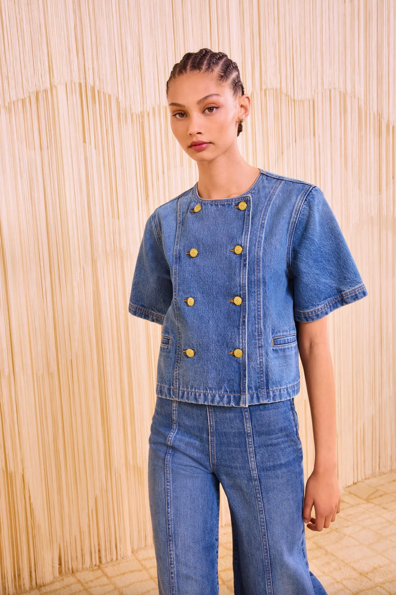Ulla Johnson Serge Short Sleeve Jacket - Image 2