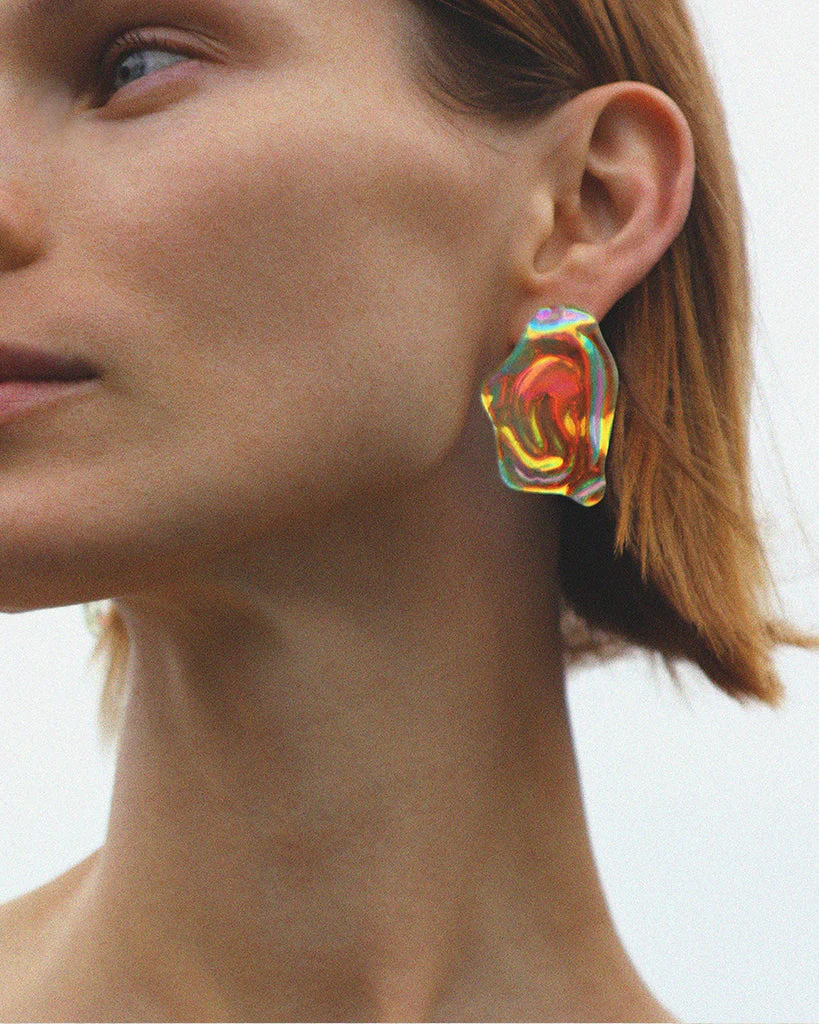JULIE THÉVENOT Ostra Glass Earrings