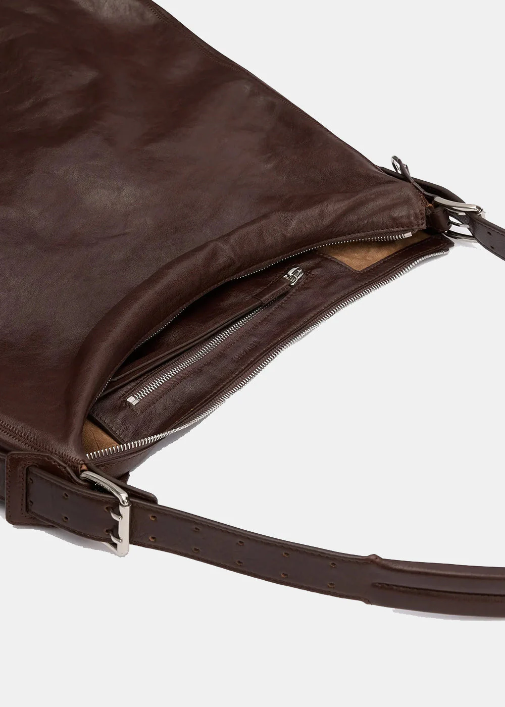 Lemaire Belted Hobo Bag - Espresso - Image 5