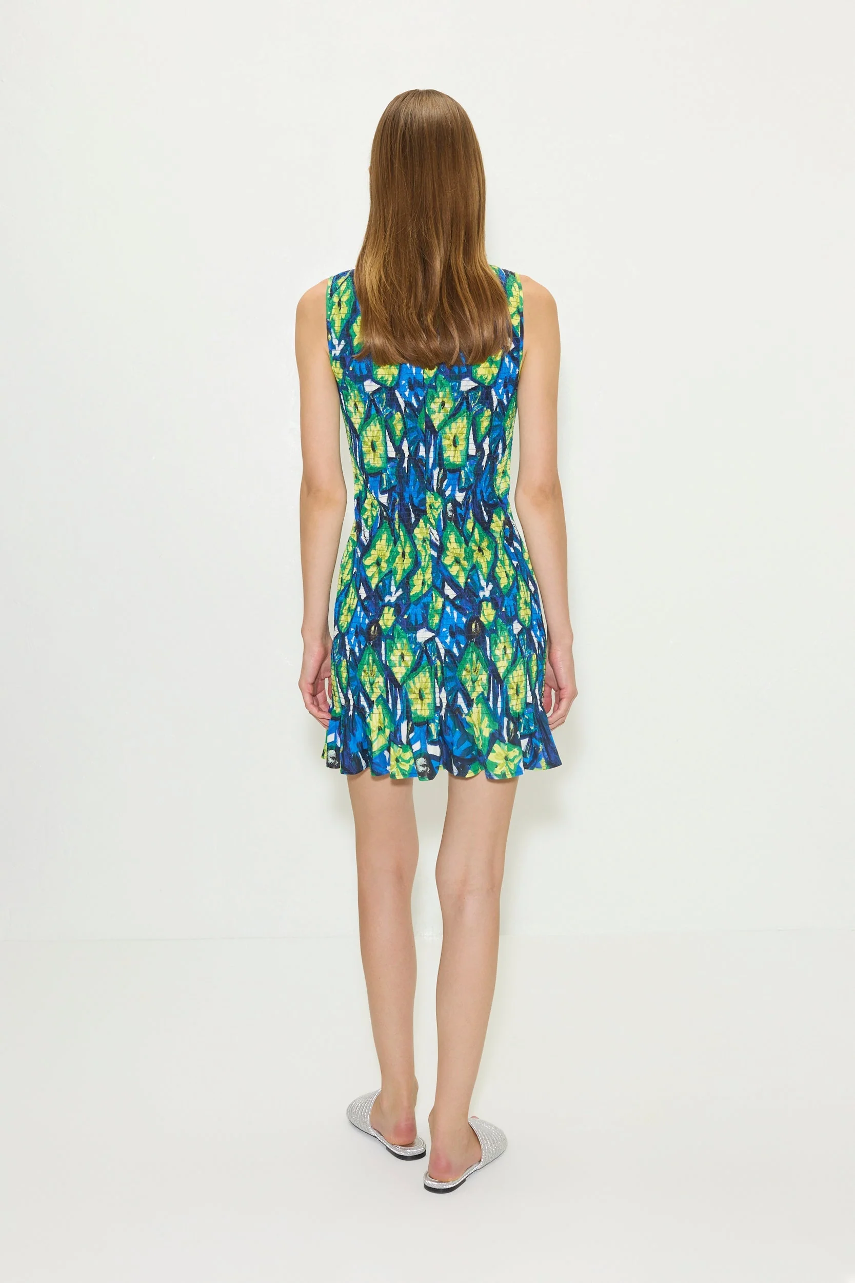 Simon Miller Belle Smocked Mini Dress - Abstract Floral - Image 5