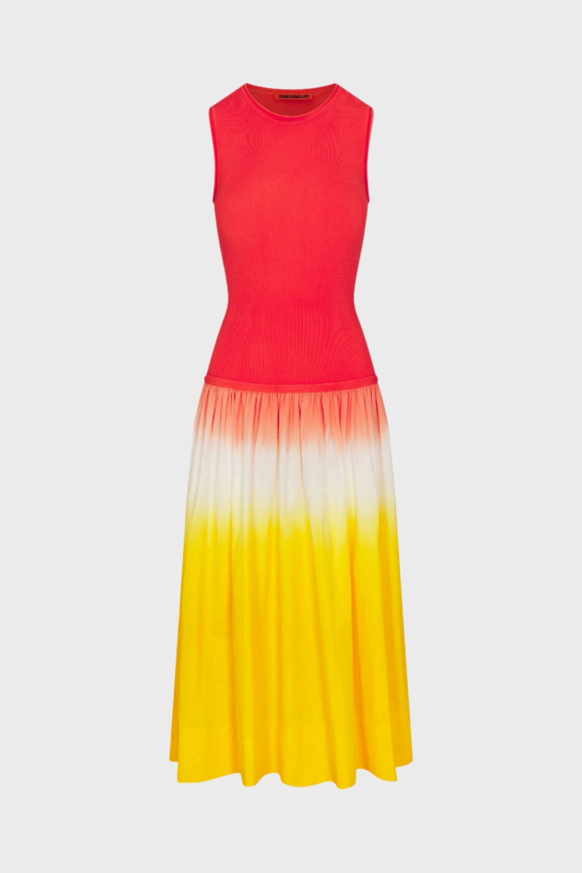 Simon Miller Novo Knit Combo Dress - Sunset Dip Dye - Image 2