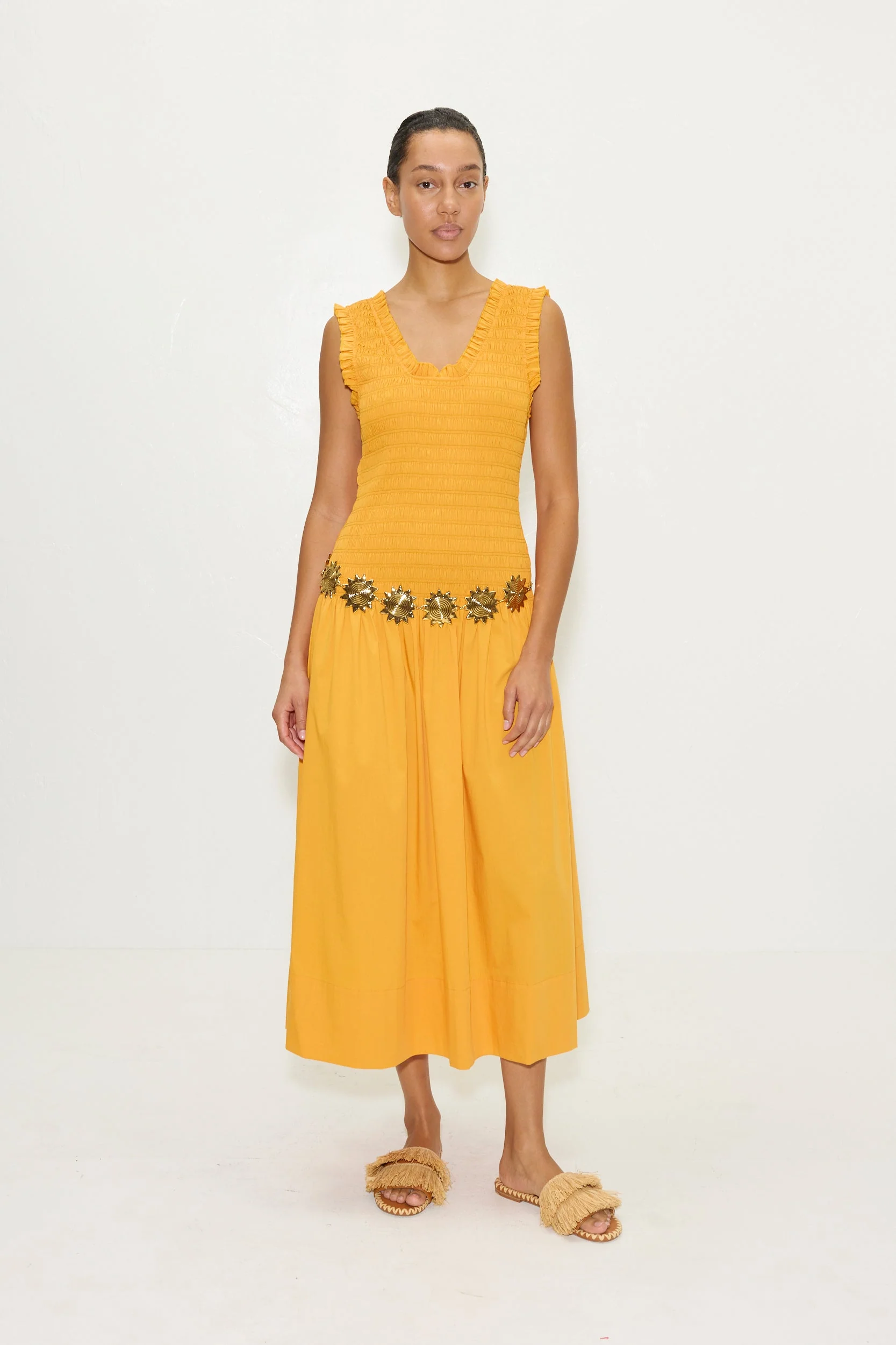 Simon Miller Zini Poplin Dress - Sherbet Orange - Image 2