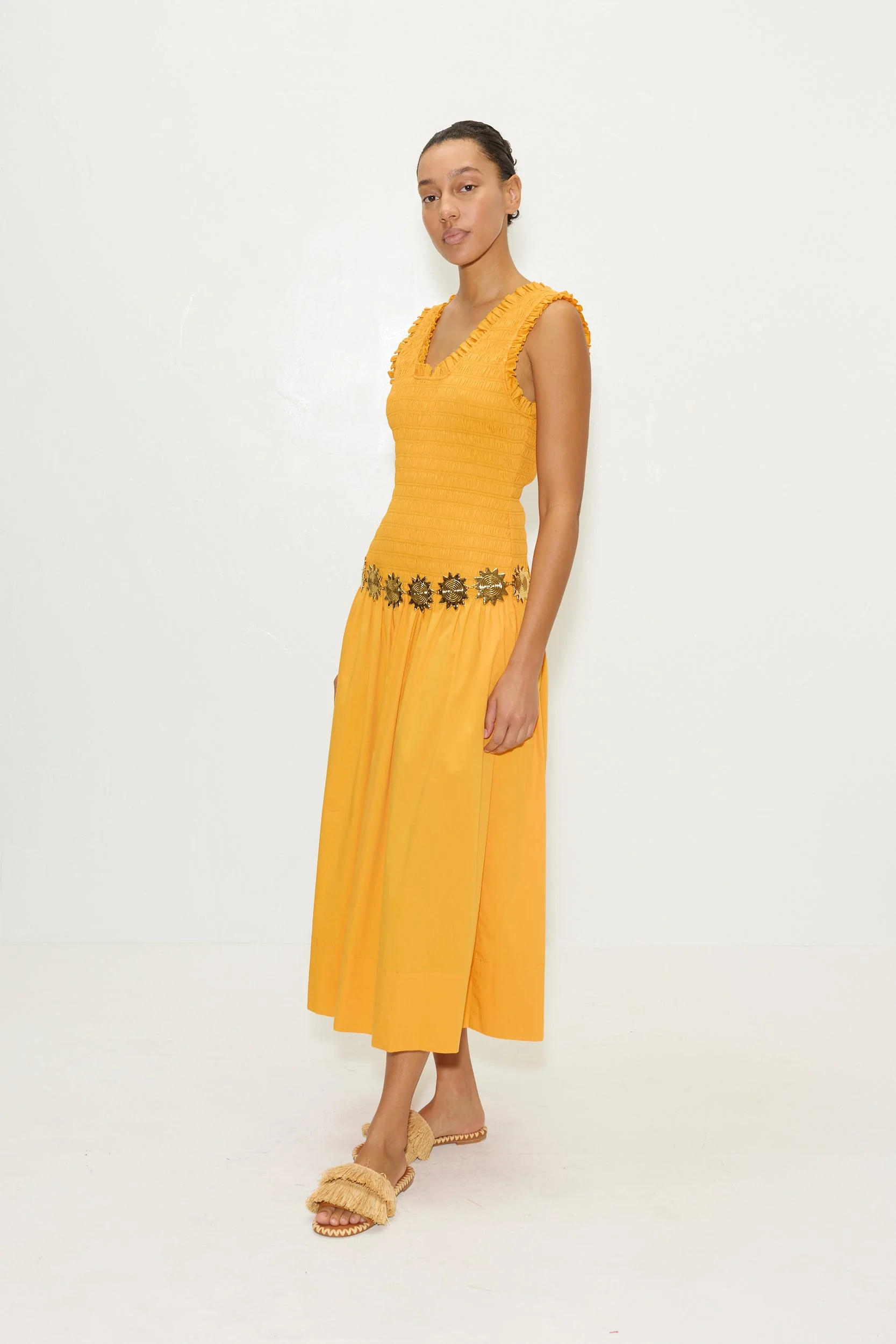 Simon Miller Zini Poplin Dress - Sherbet Orange - Image 3