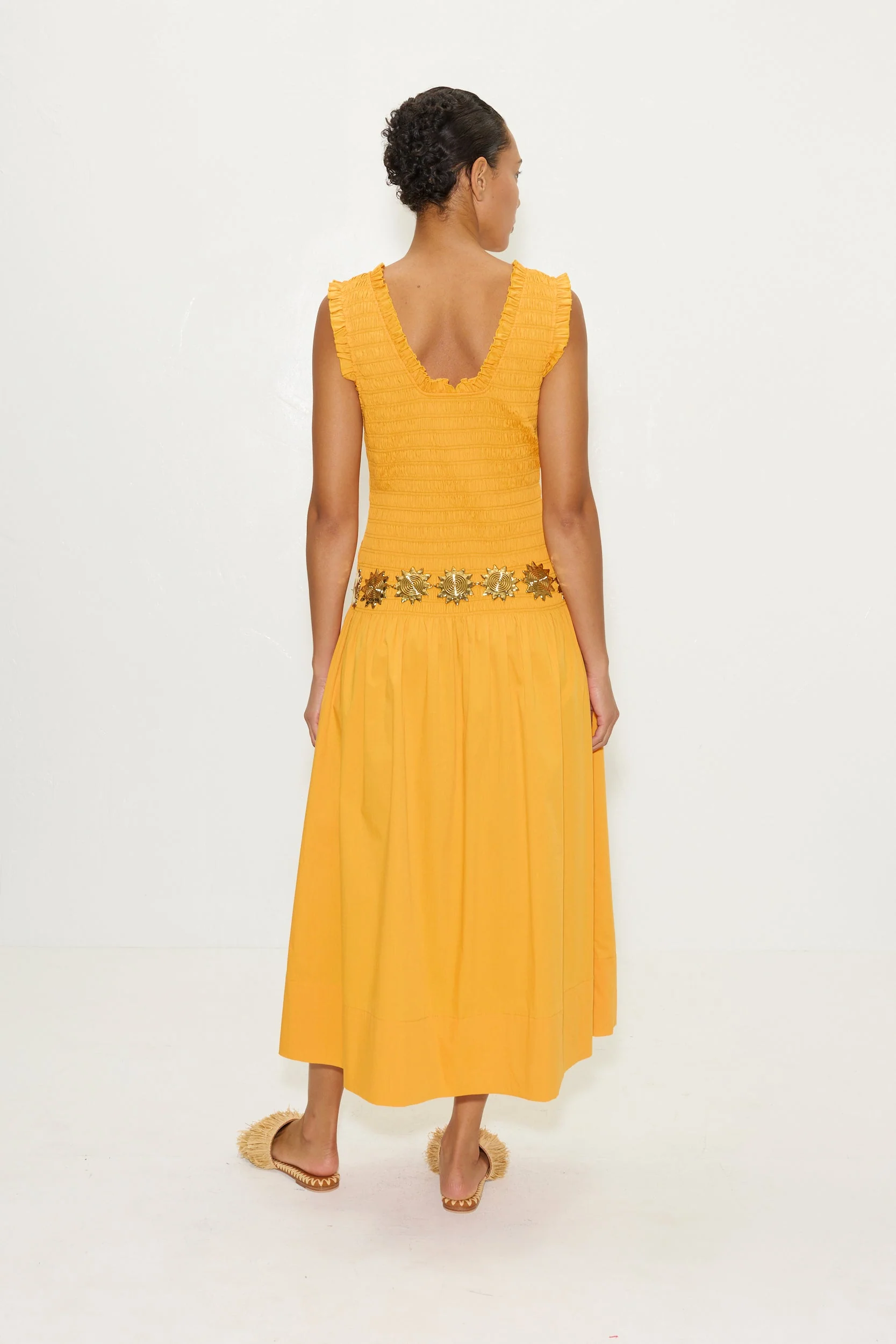 Simon Miller Zini Poplin Dress - Sherbet Orange - Image 4