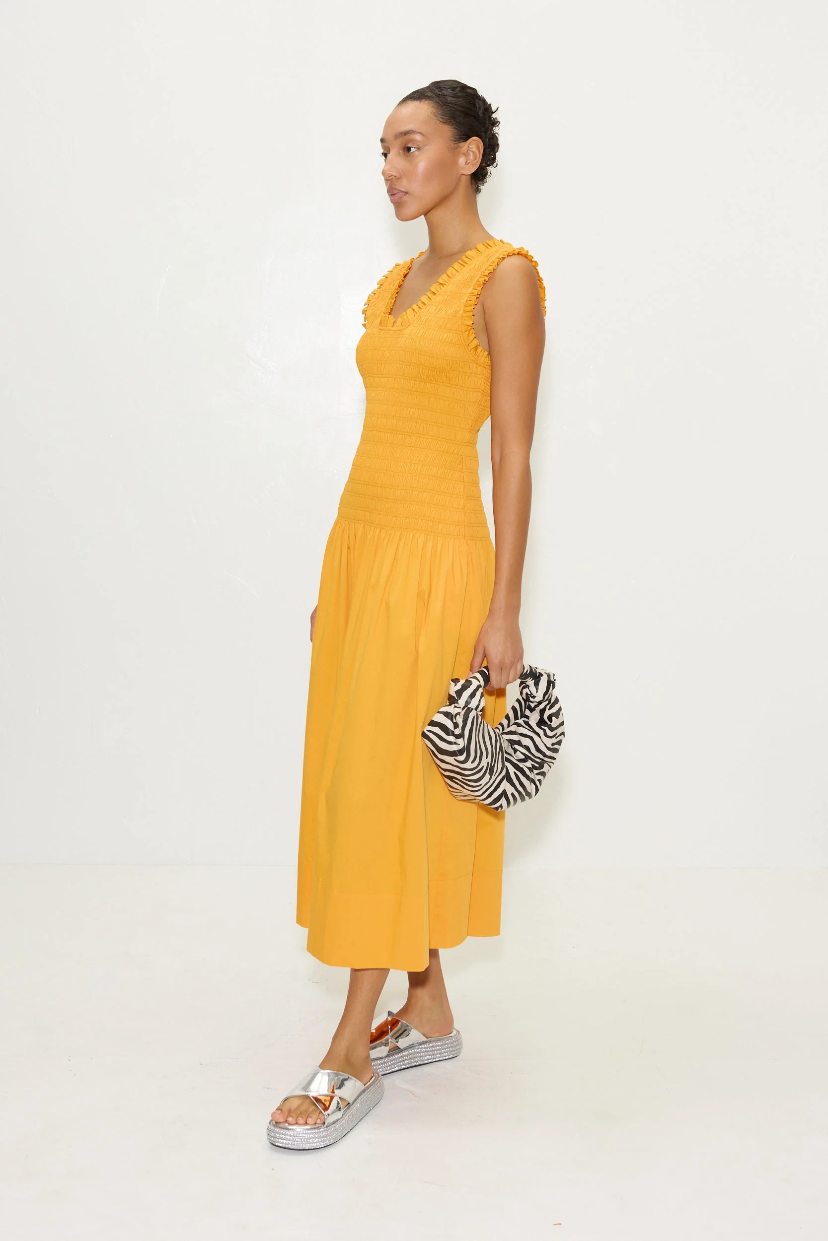 Simon Miller Zini Poplin Dress - Sherbet Orange - Image 5