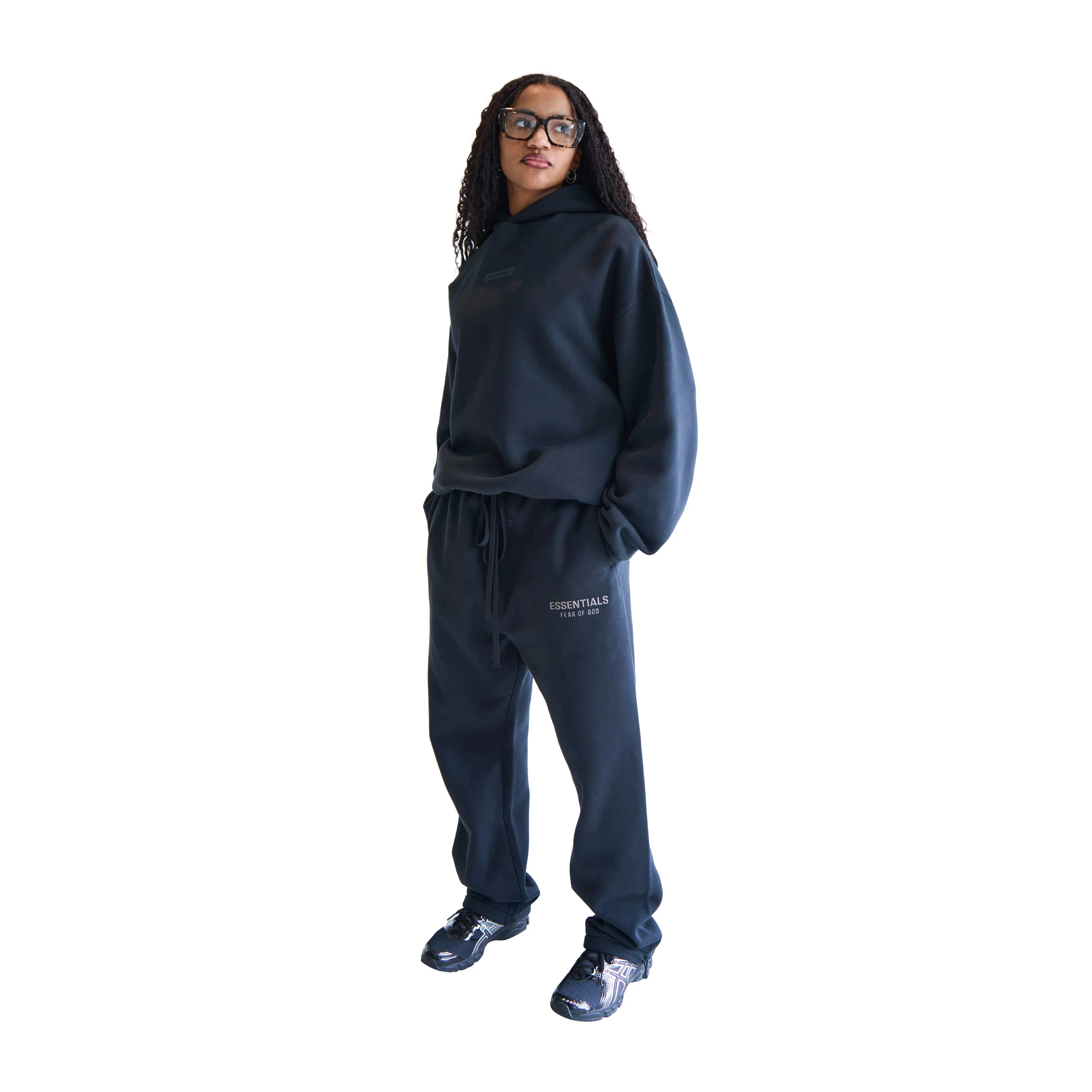 Fear of God Modern Fit Fleece Hoodie - Jet Black - Image 4