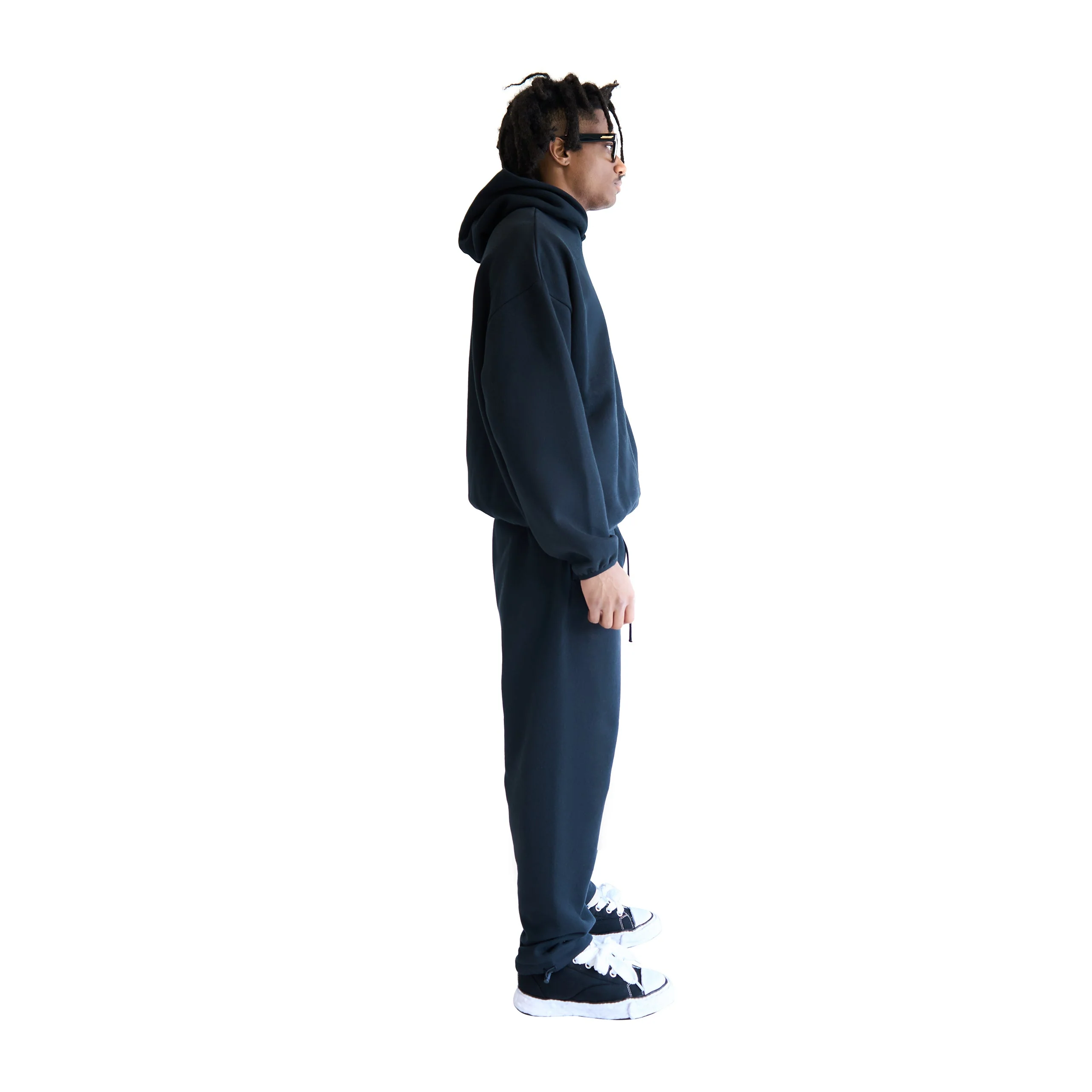 Fear of God Modern Fit Fleece Hoodie - Jet Black - Image 6