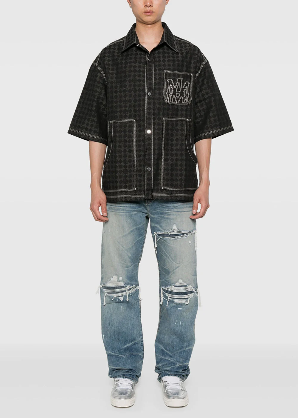 Amiri MA Quad Work Shirt - Black - Image 2