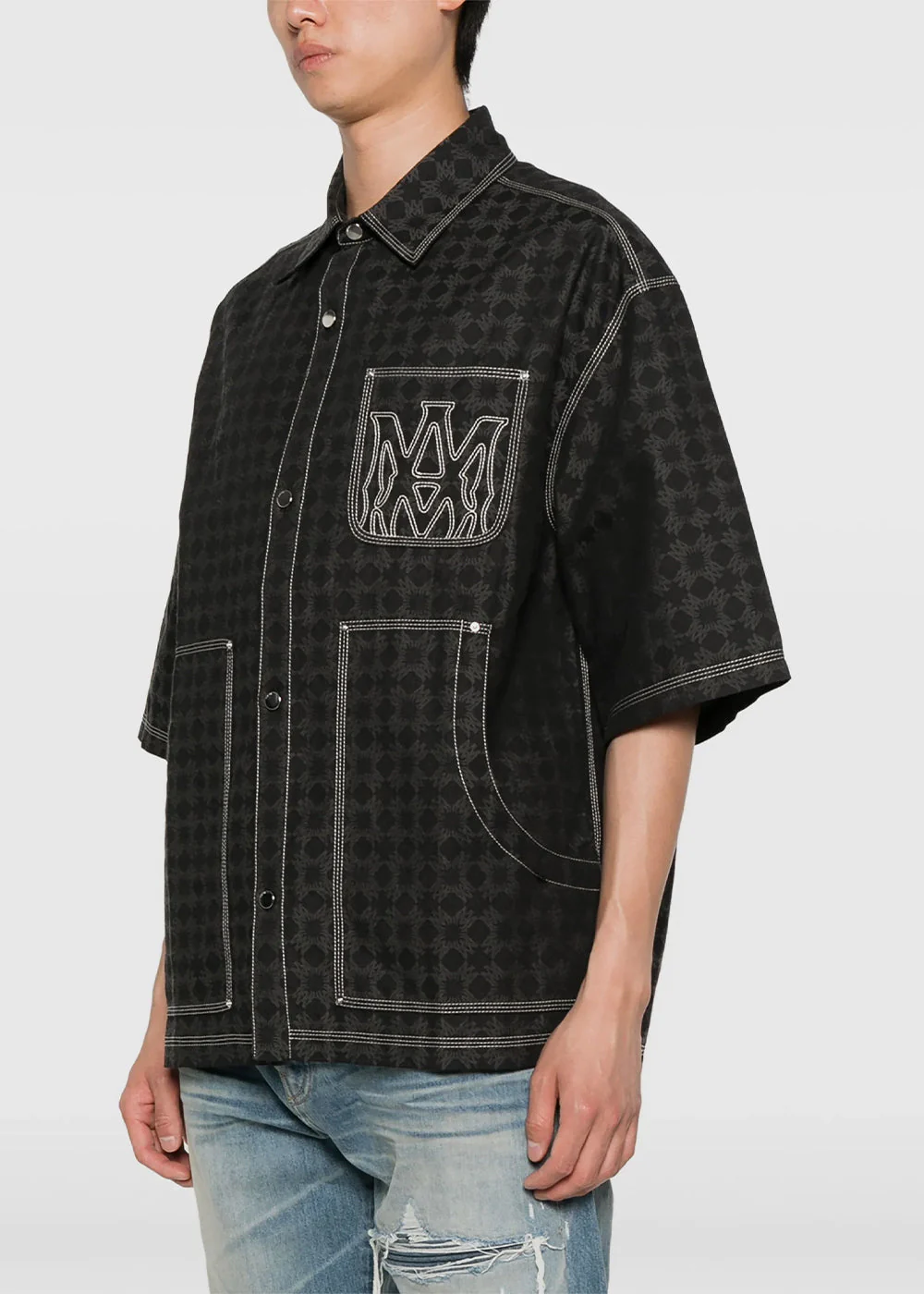 Amiri MA Quad Work Shirt - Black - Image 3
