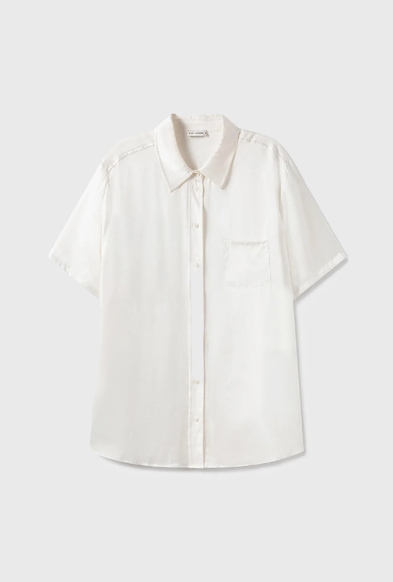 Silk Laundry Short Sleeve Boyfriend Shirt 2.0 - White - Image 2