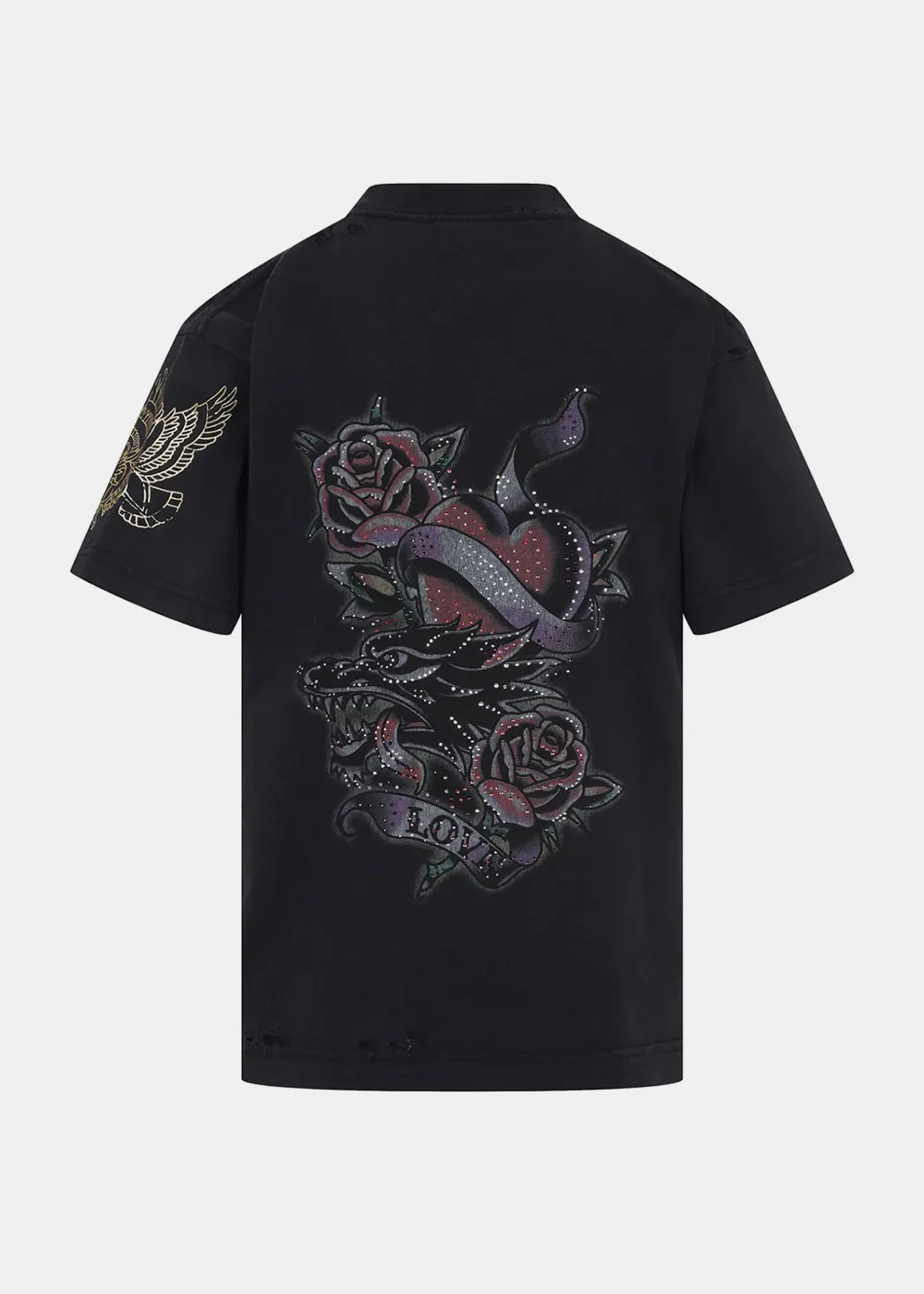 Balenciaga Tacky Tattoo T-Shirt - Washed Black - Image 2