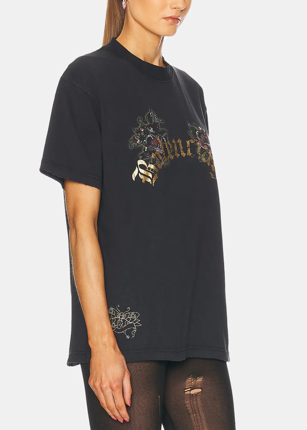 Balenciaga Tacky Tattoo T-Shirt - Washed Black - Image 4