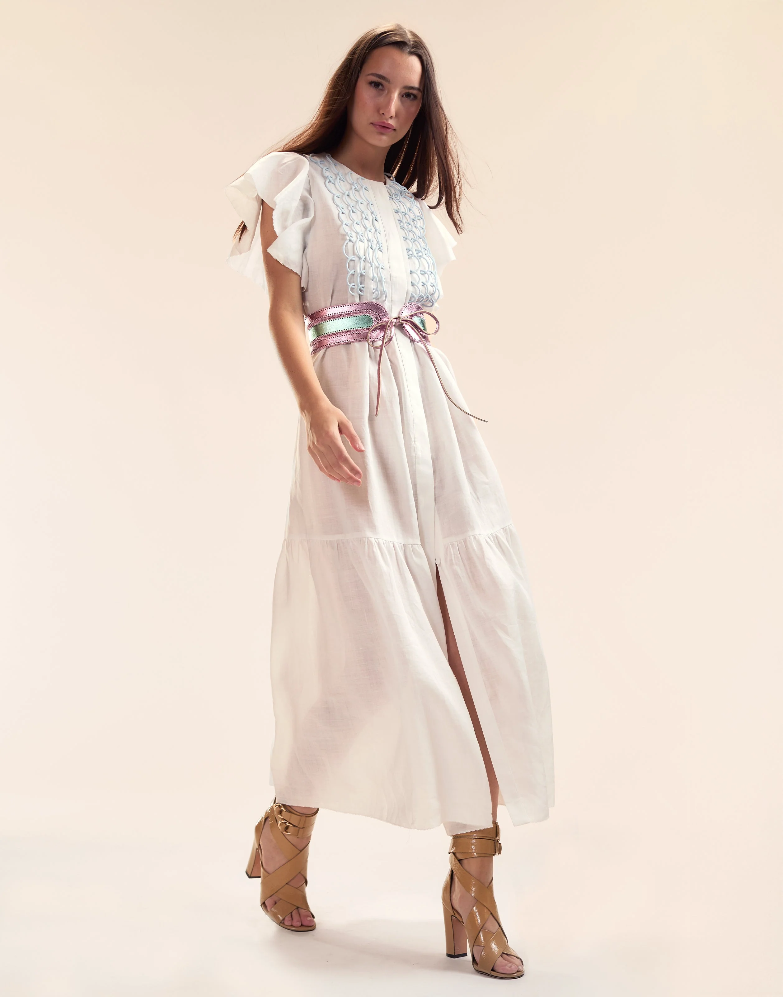 Cynthia Rowley Mallorca Ramie Kaftan - White - Image 2