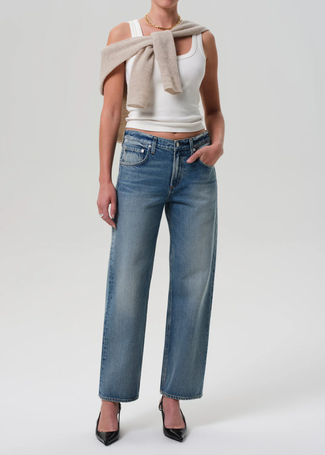 Citizens of Humanity Lindz Low Rise Easy Straight Jeans - Bijou - Image 2