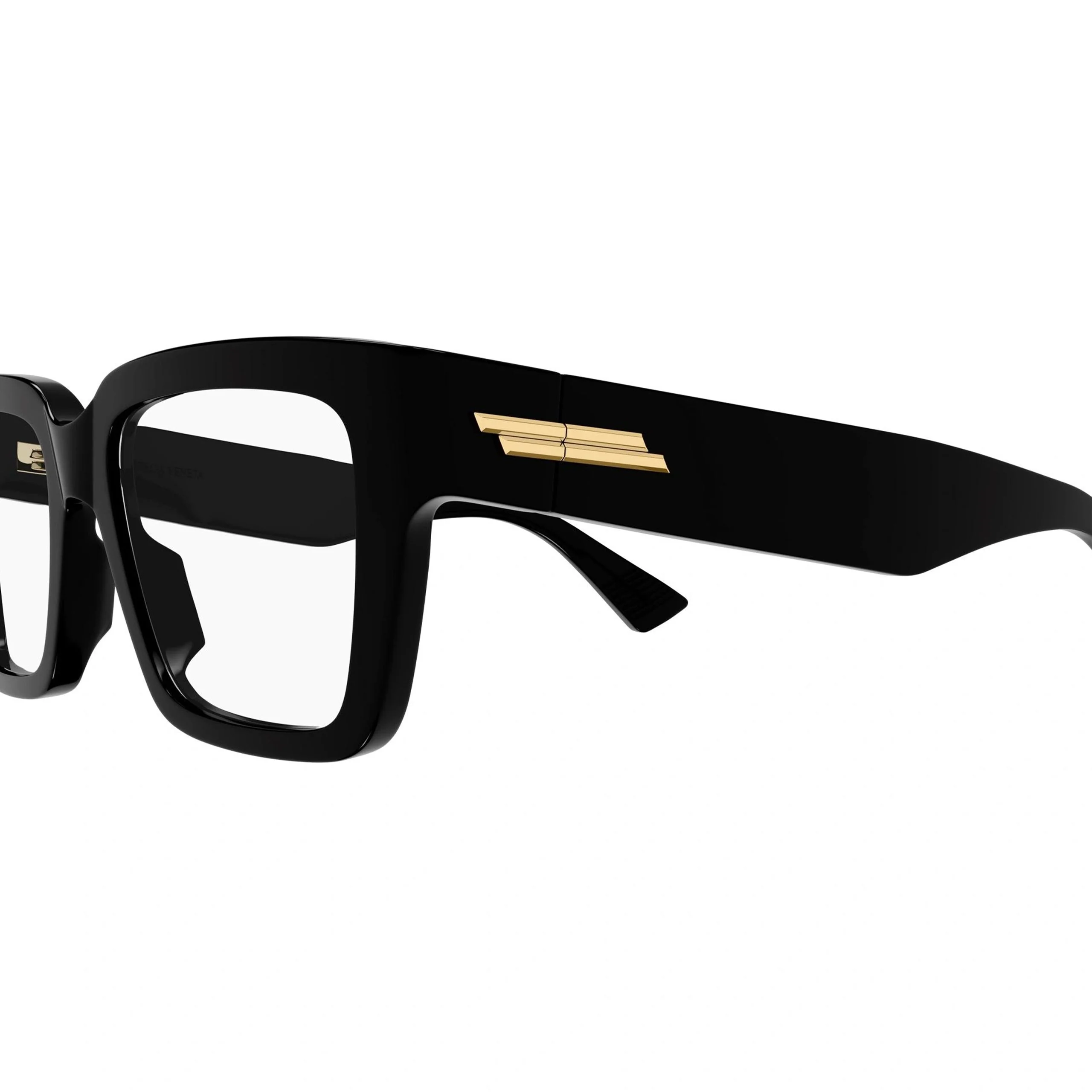 BOTTEGA VENETA Rectangular Square Eyeglasses - Shiny Black - Image 2