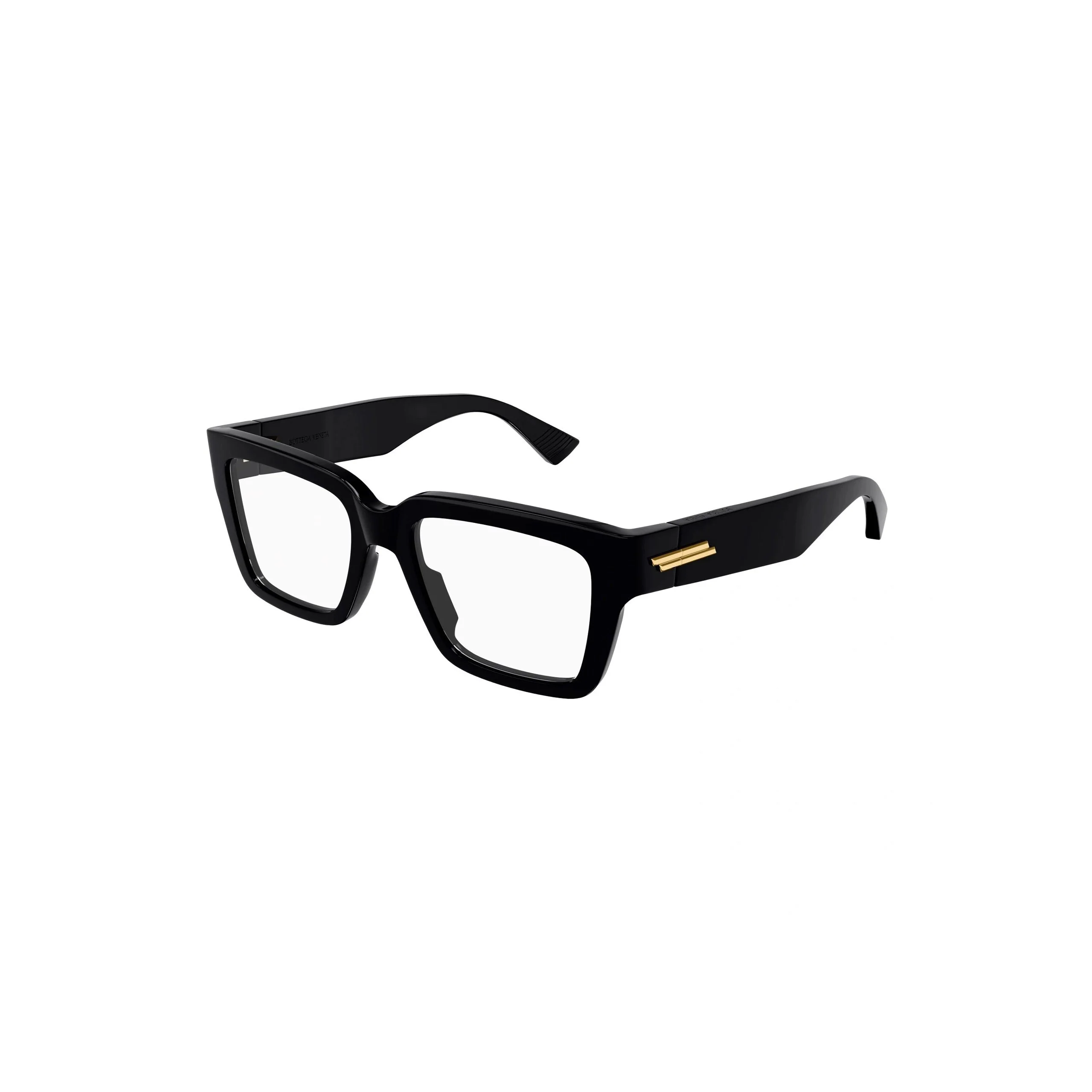 BOTTEGA VENETA Rectangular Square Eyeglasses - Shiny Black - Image 3