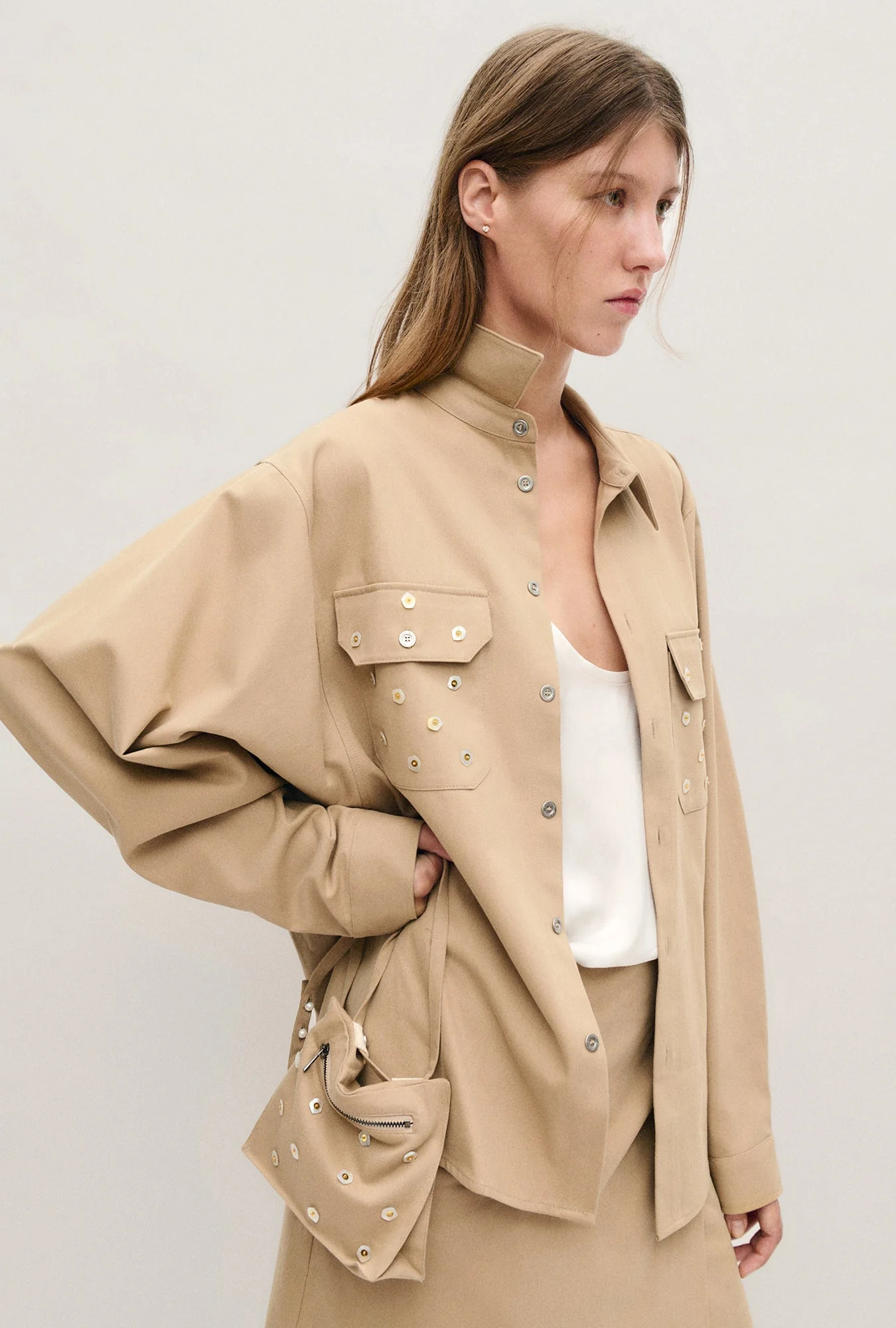 Silk Laundry Pearl Shirt - Cowrie - Image 3