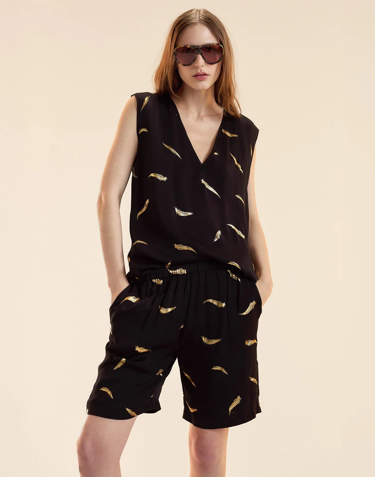 Cynthia Rowley Light as a Feather Shorts - Black - Image 3