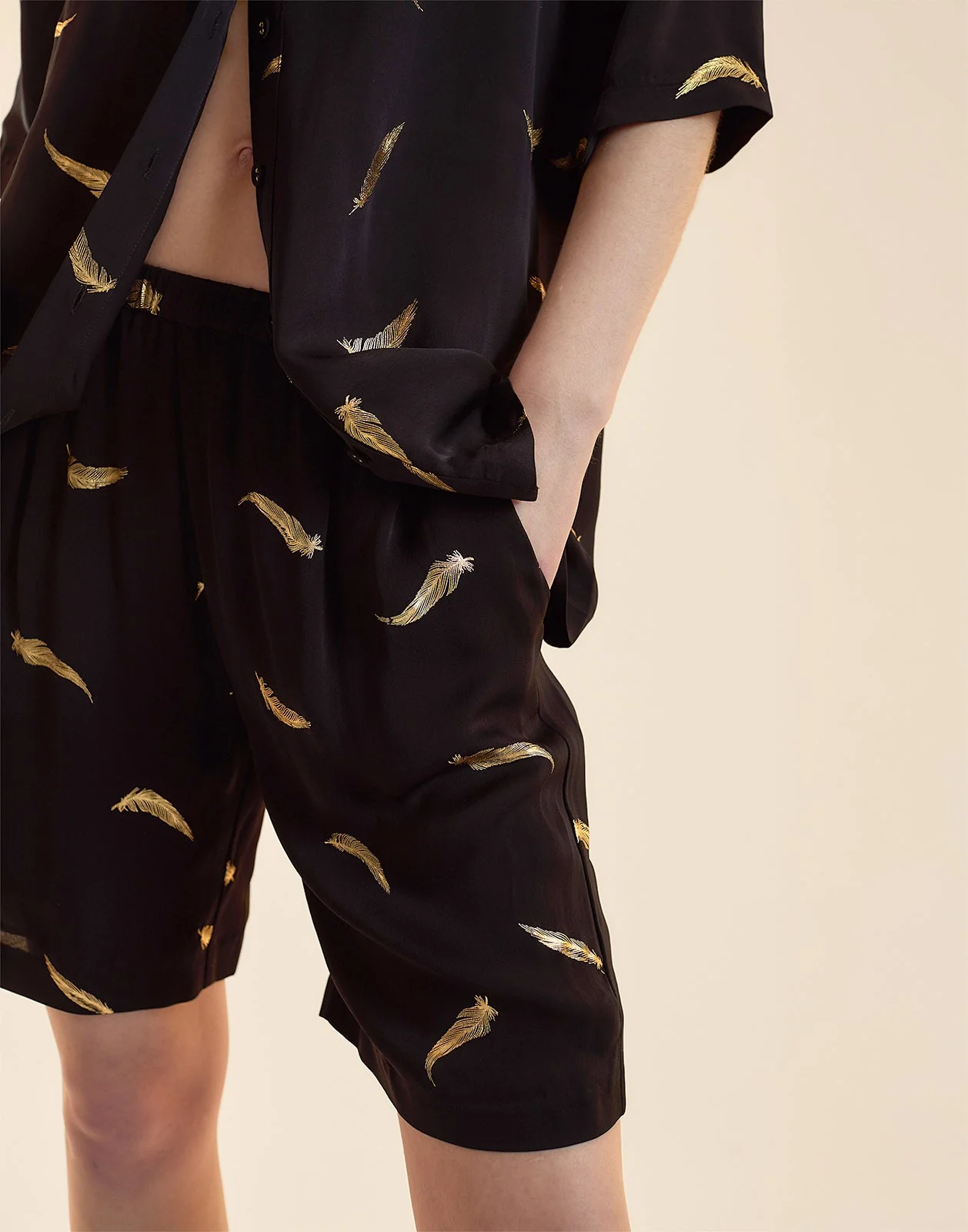 Cynthia Rowley Light as a Feather Shorts - Black - Image 7