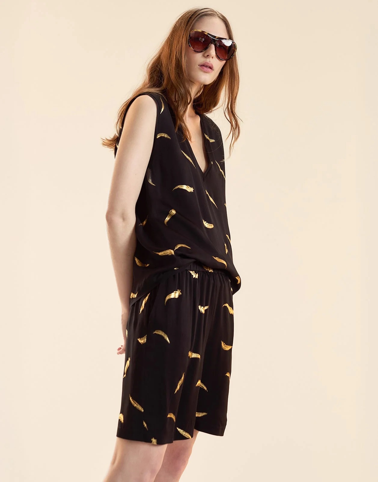 Cynthia Rowley Light as a Feather Top - Black - Image 2
