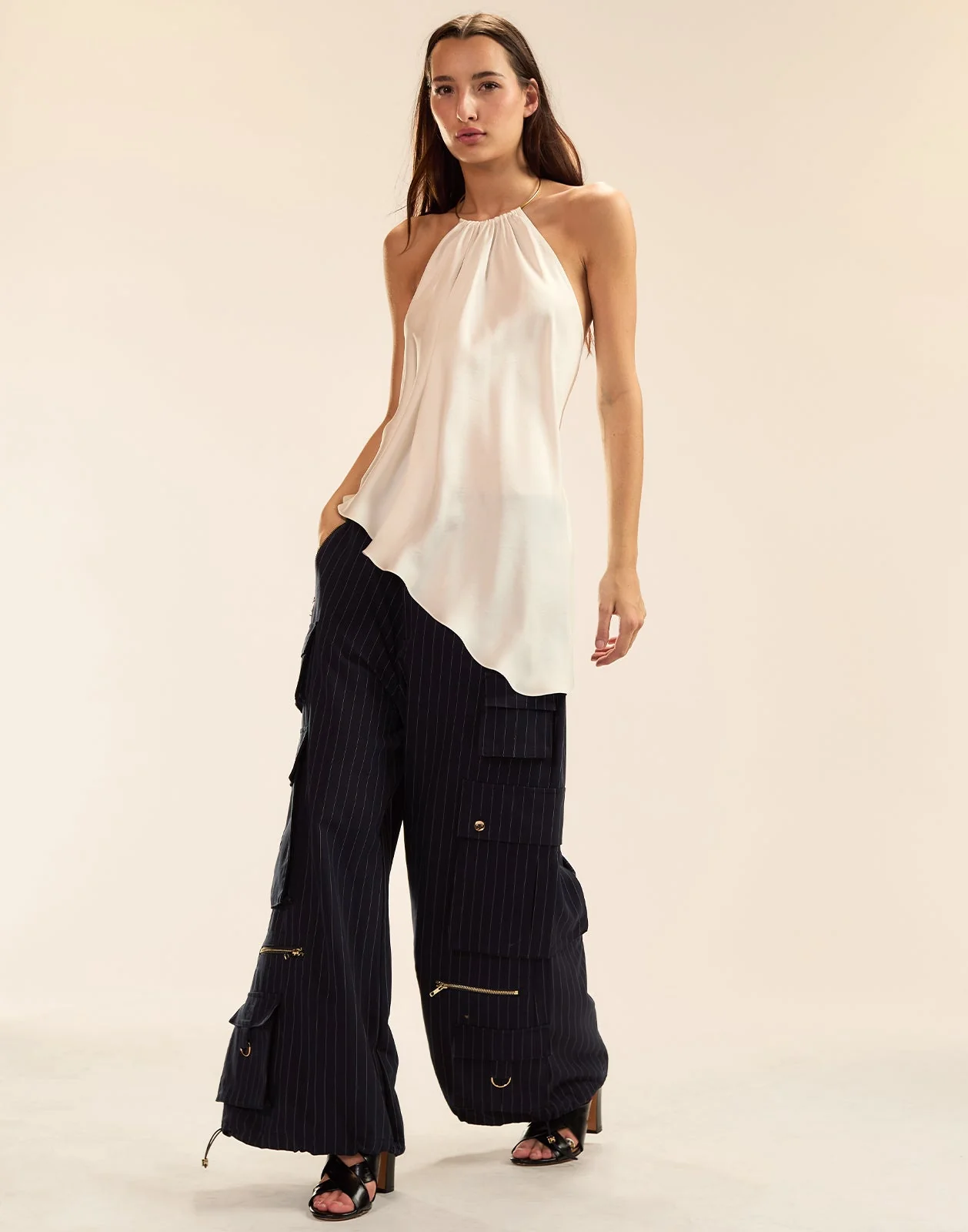 Cynthia Rowley Talita Silk Blouse - White - Image 2